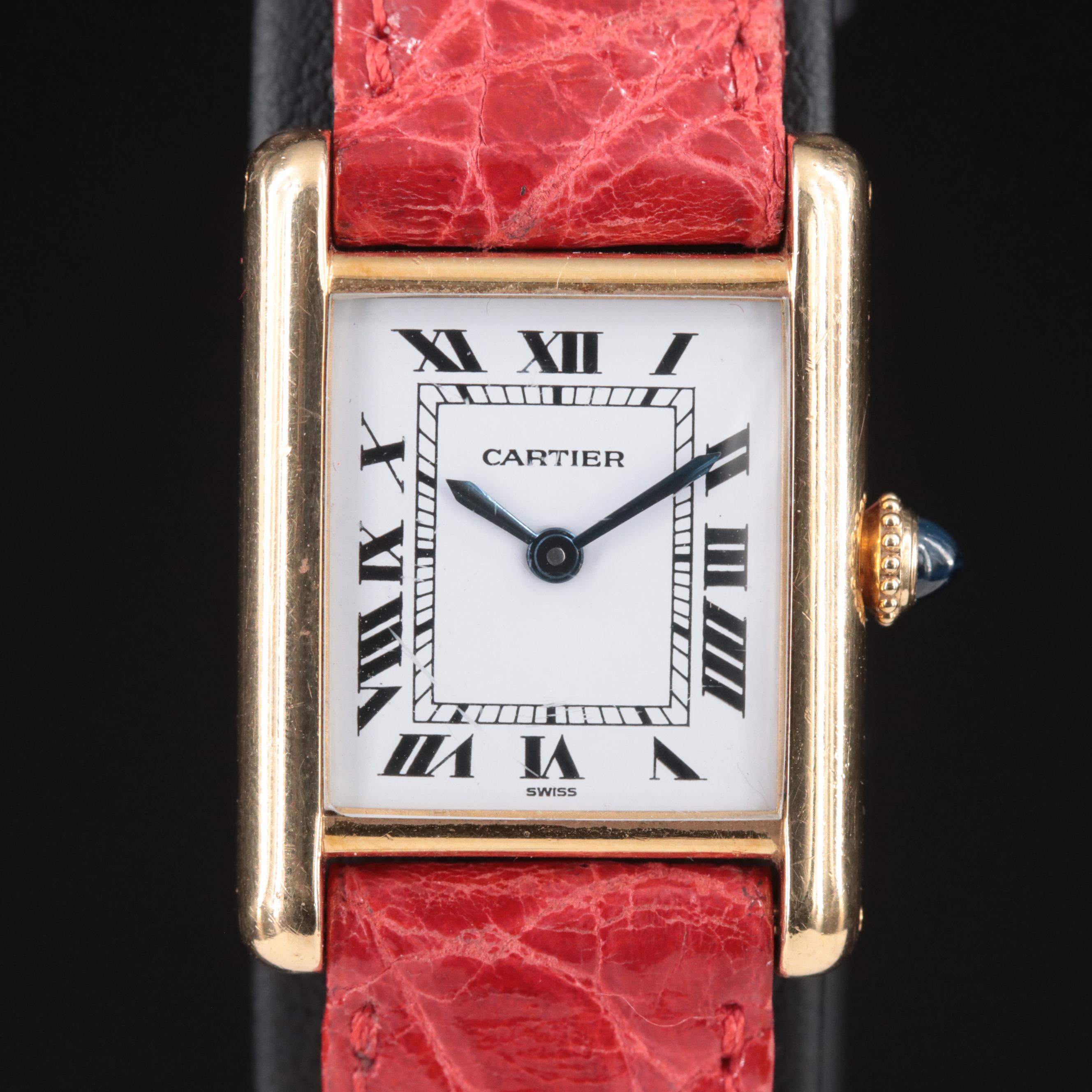 18K Cartier Tank Louis Manual-Wind Watch