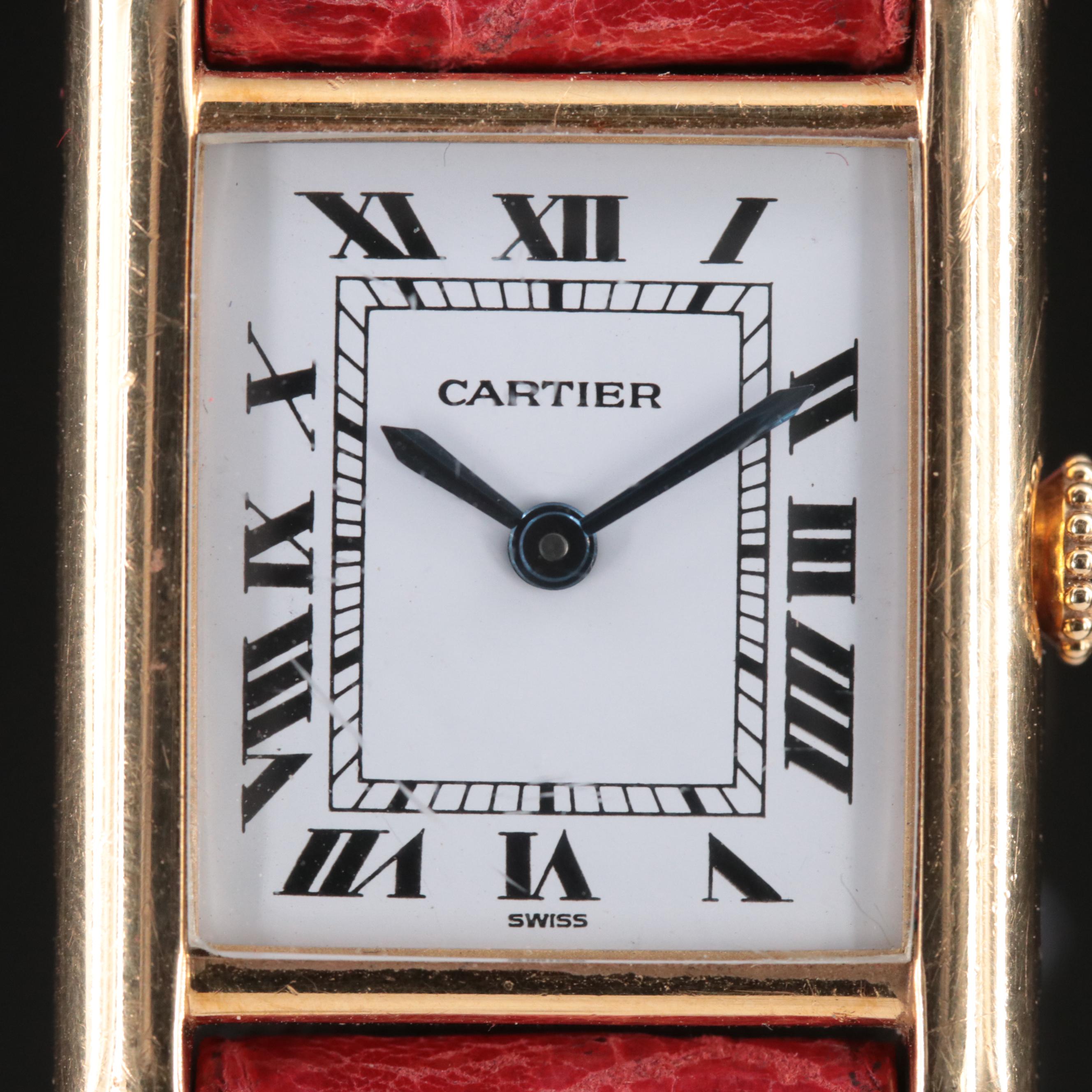 18K Cartier Tank Louis Manual-Wind Watch