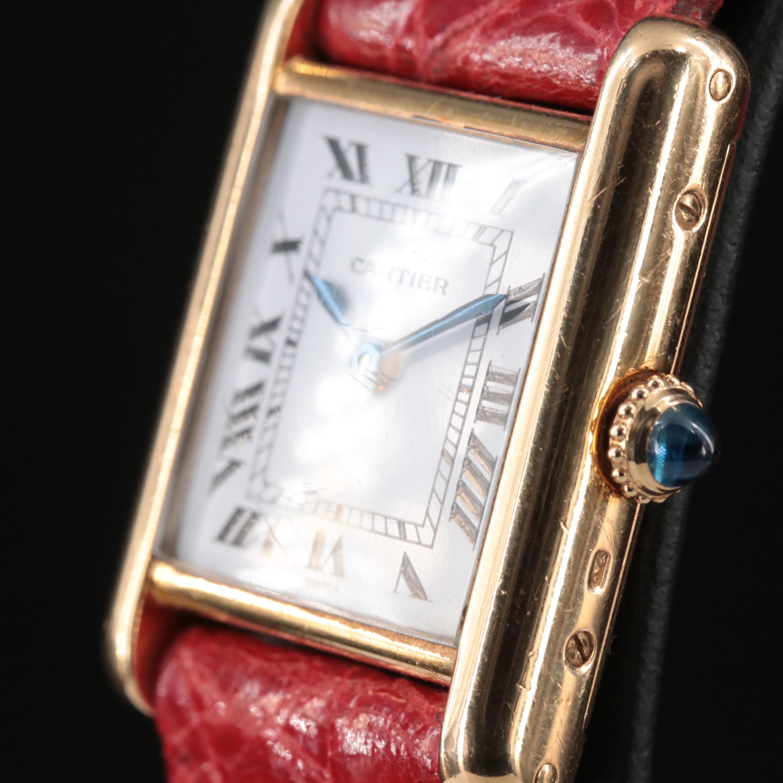 18K Cartier Tank Louis Manual-Wind Watch