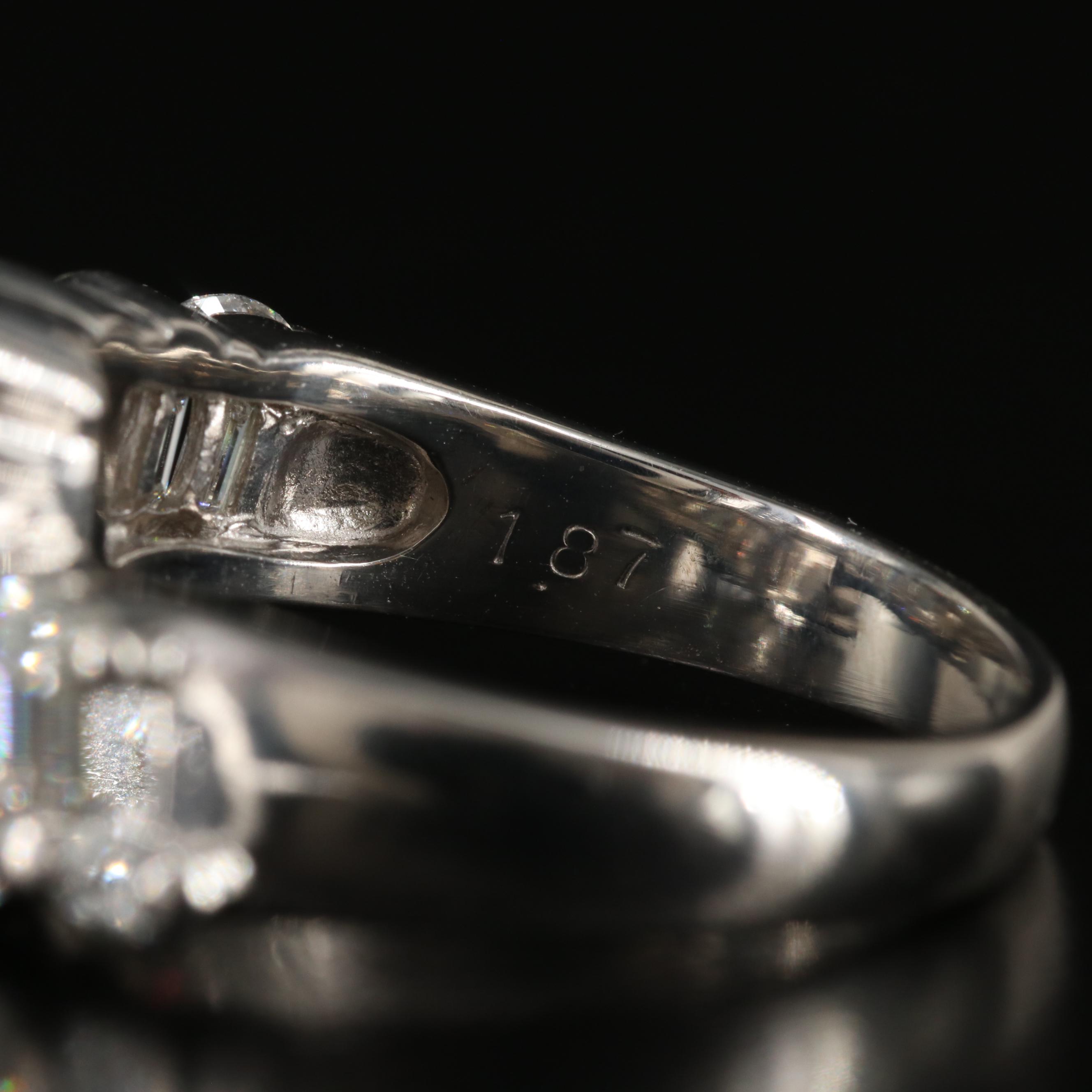 Platinum 1.87 CTW Diamond Ring
