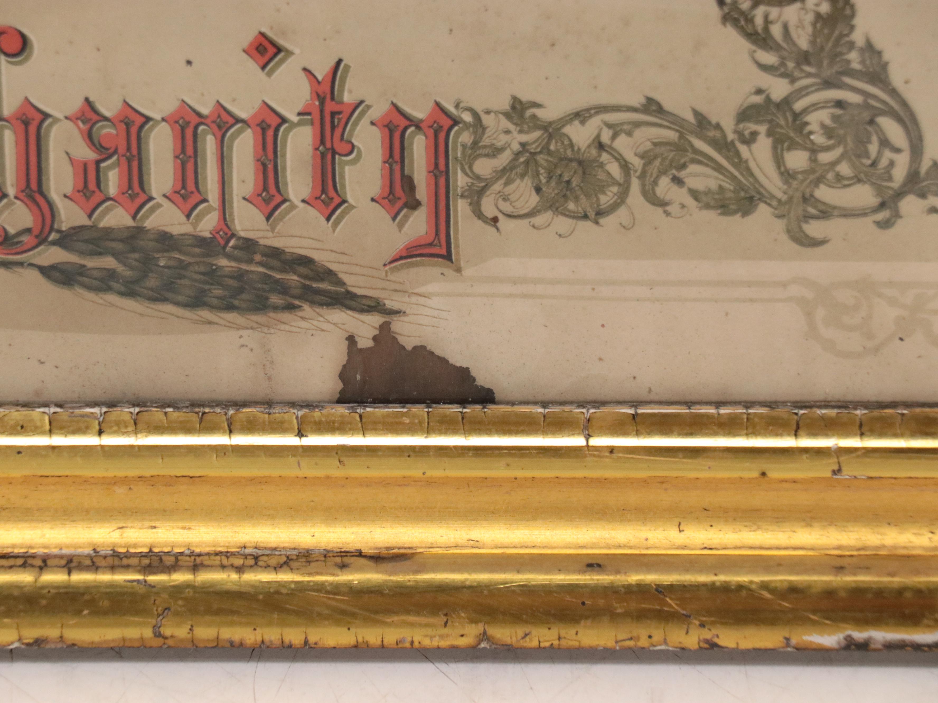 Freemason's Masonic Print, Late 19th Century