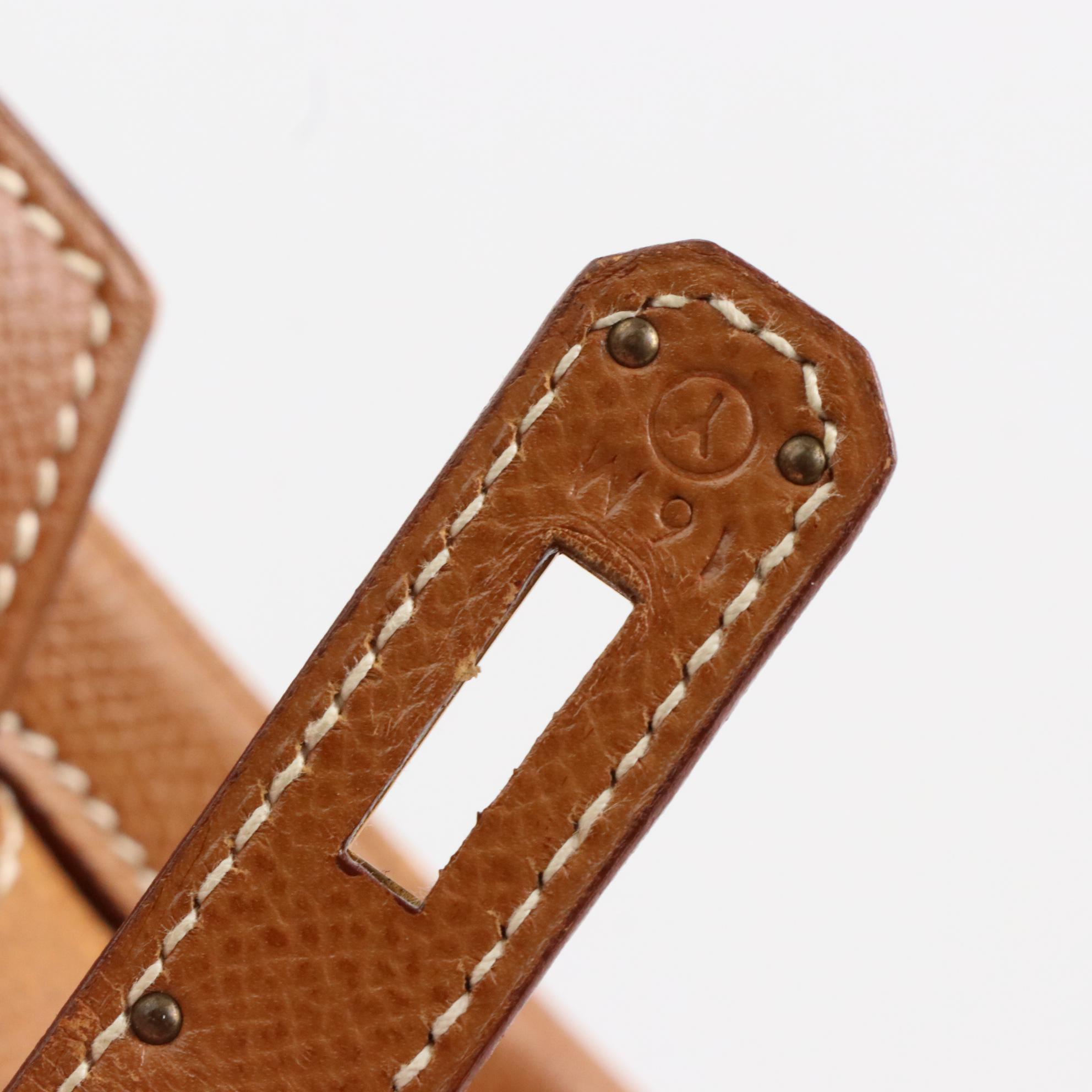 Hermès Birkin 30 Satchel in Gold Courchevel Leather