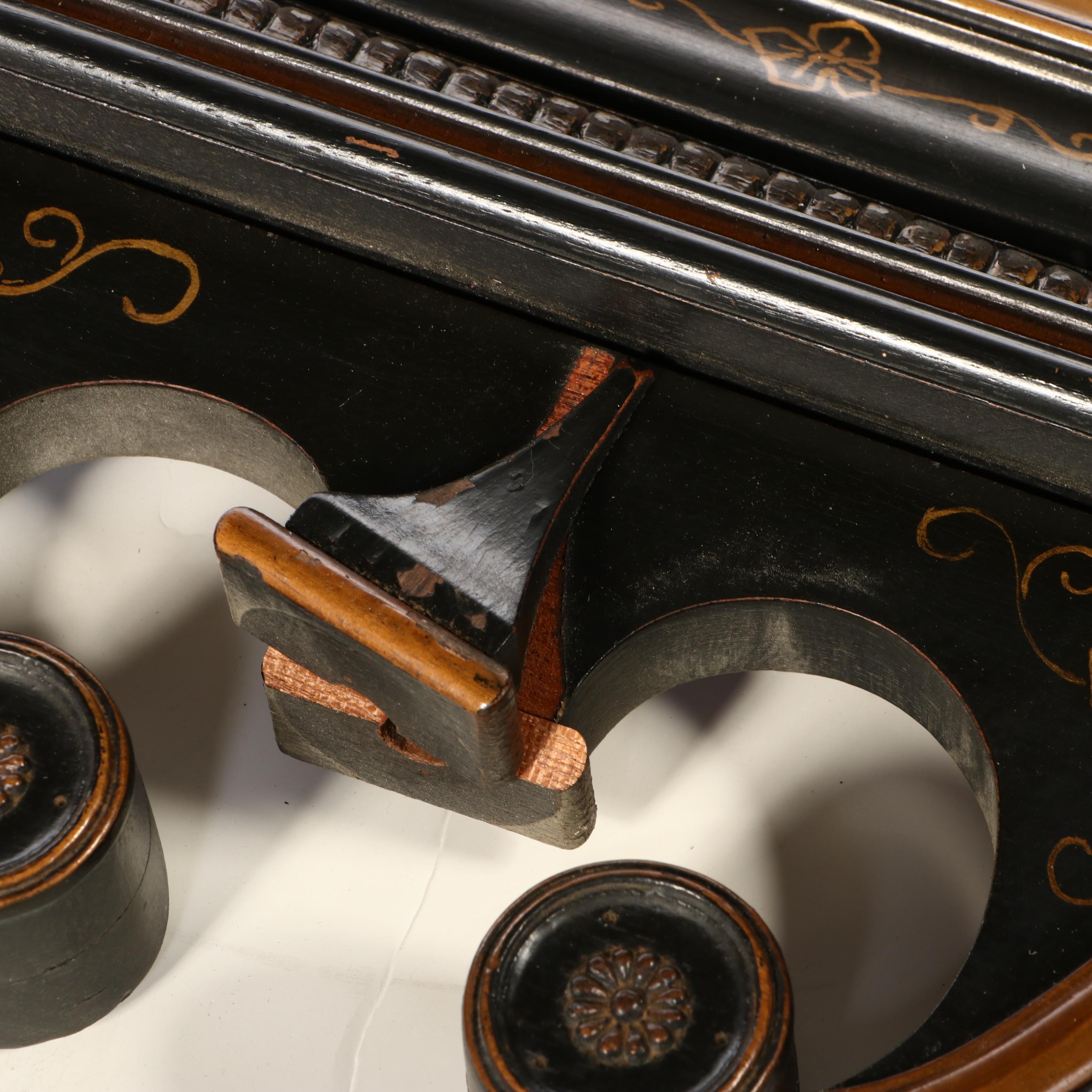 Chinoiserie Hand-Painted Queen Anne Style Longcase Clock