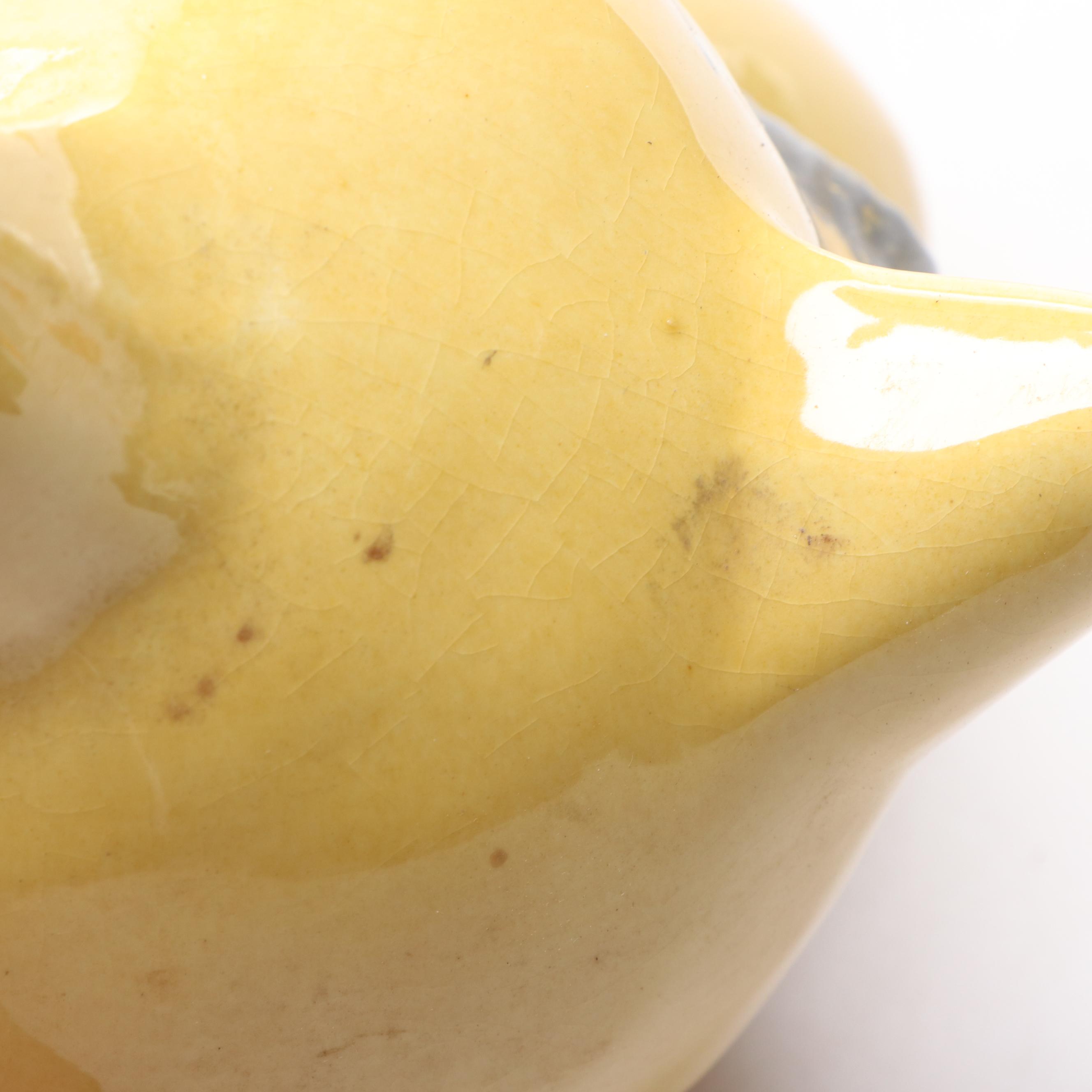 Ceramic Dapper Cat Shaped Cookie Jar, Mid-20th Century