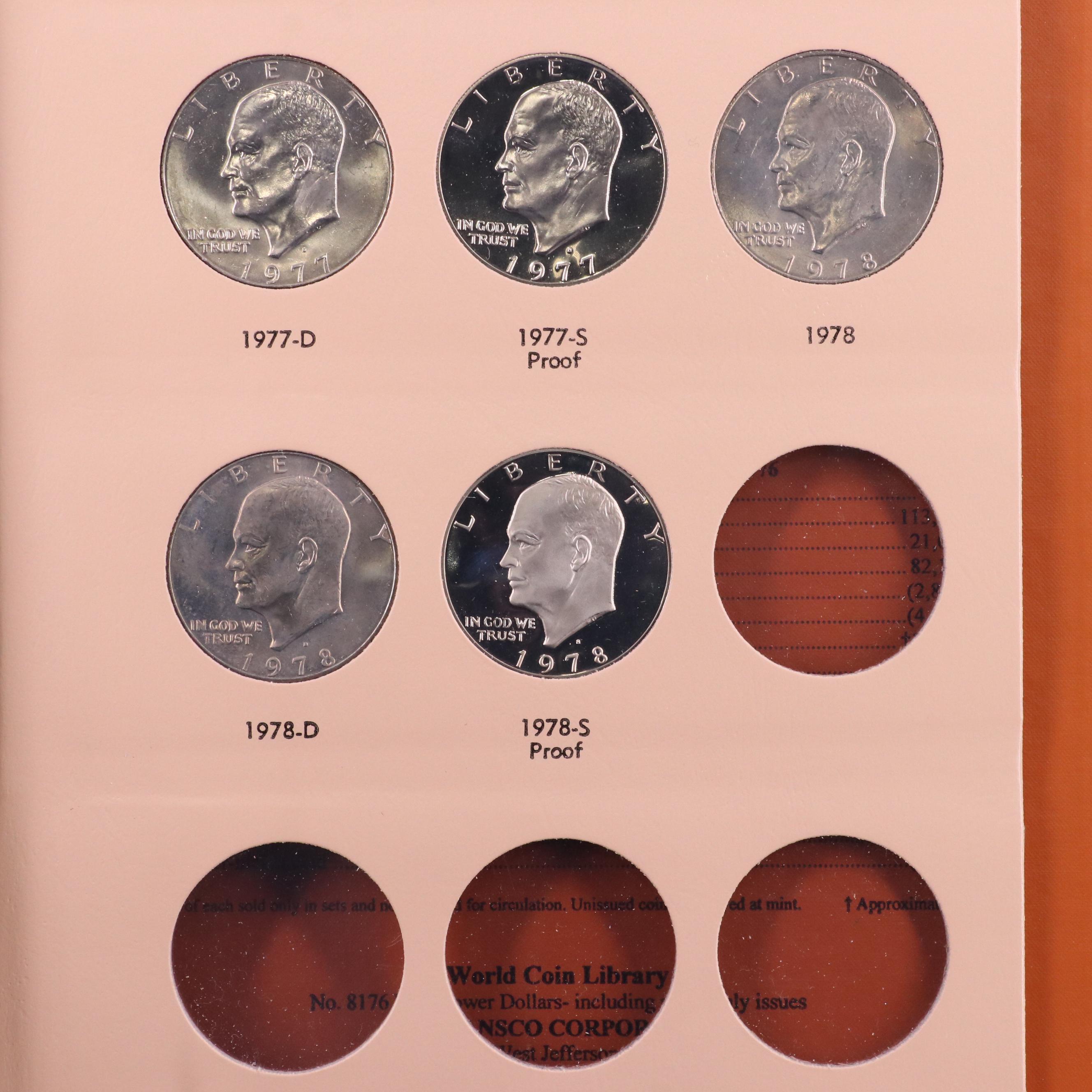 Complete 1971-1978 Eisenhower Dollar Collection