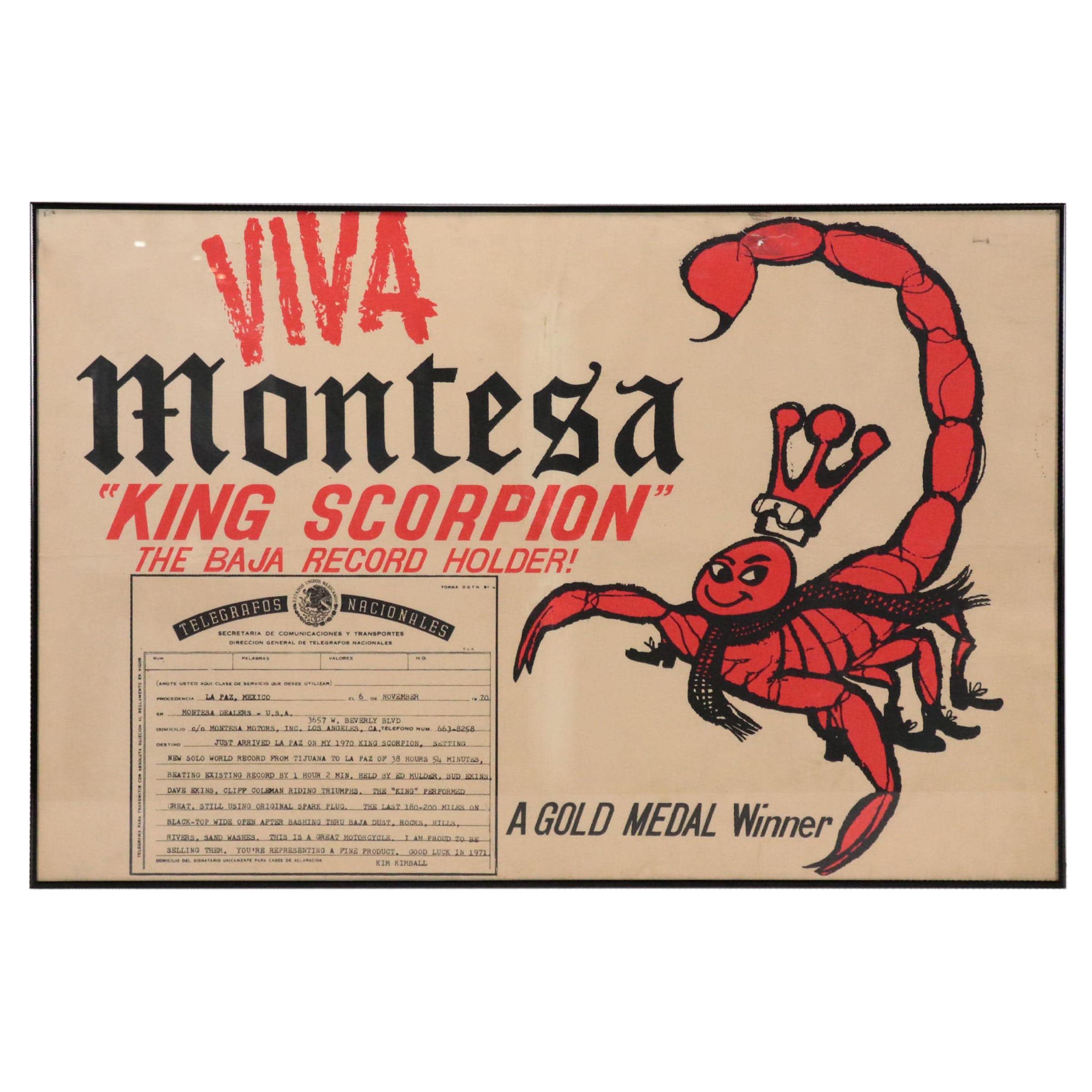 Vintage Print "Viva Montesa 'King Scorpion'"