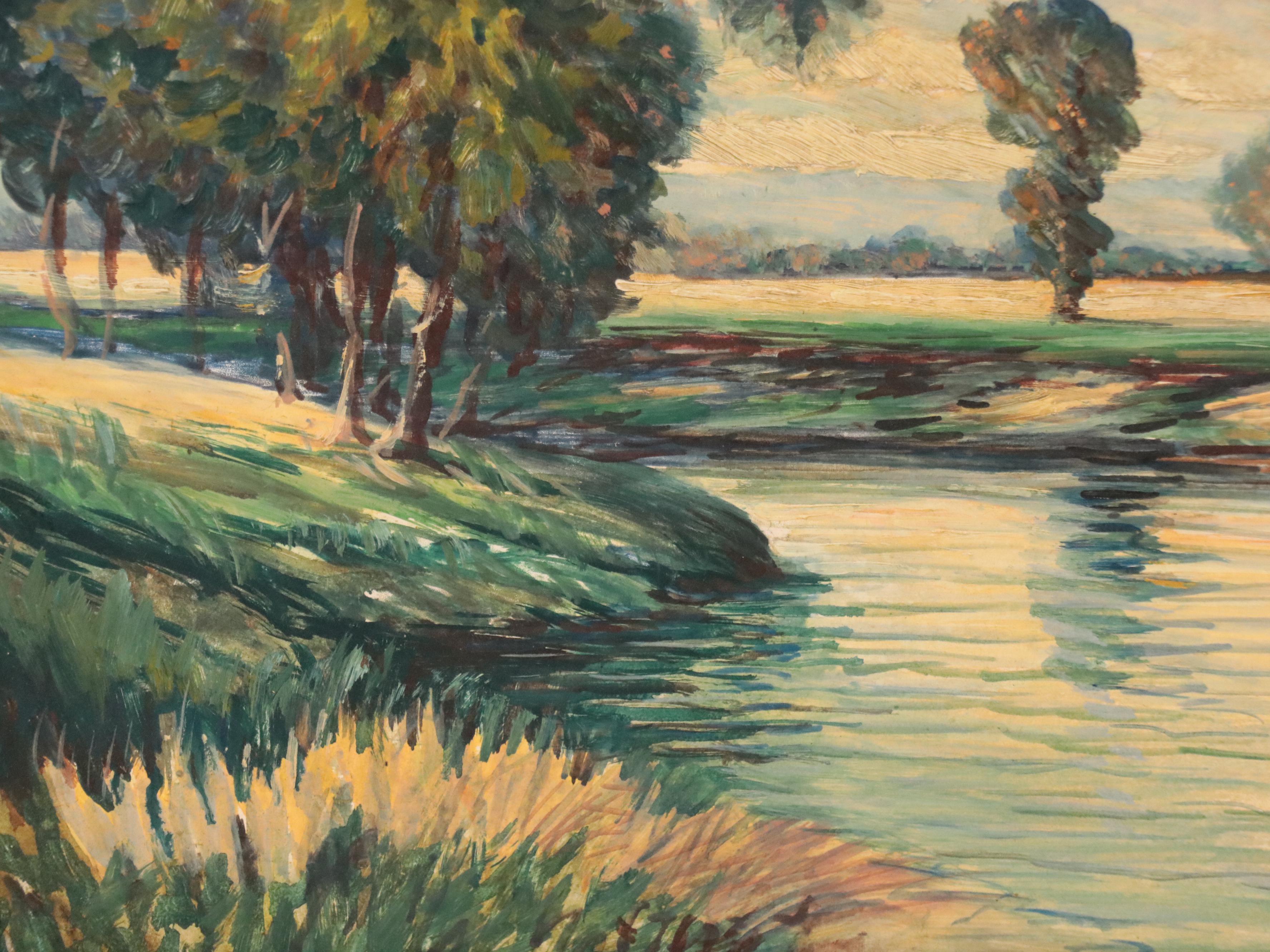 Glenn Bastian Landscape Oil Painting, Mid 20th Century