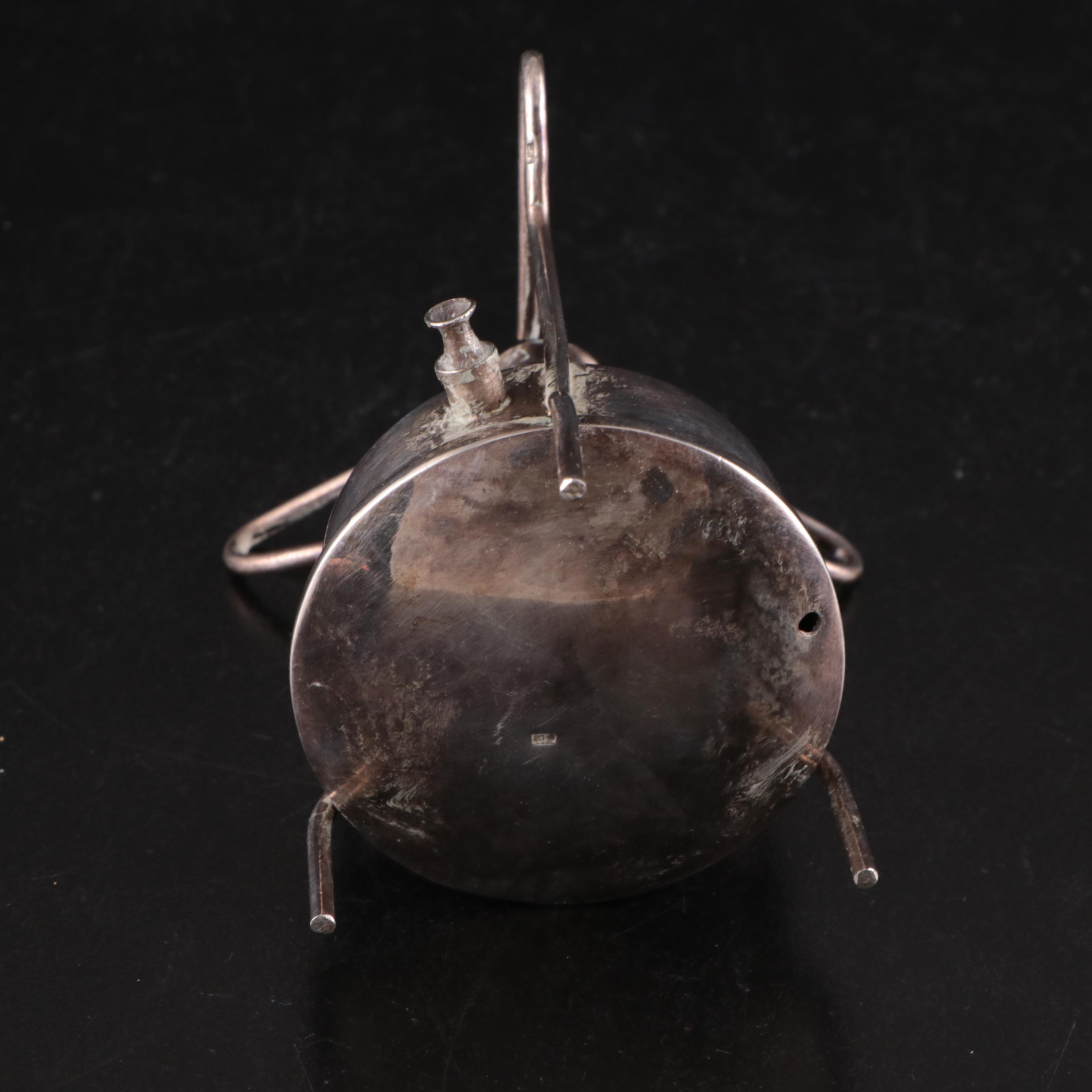 Egyptian 900 Silver Miniature Street Stand and Warmer