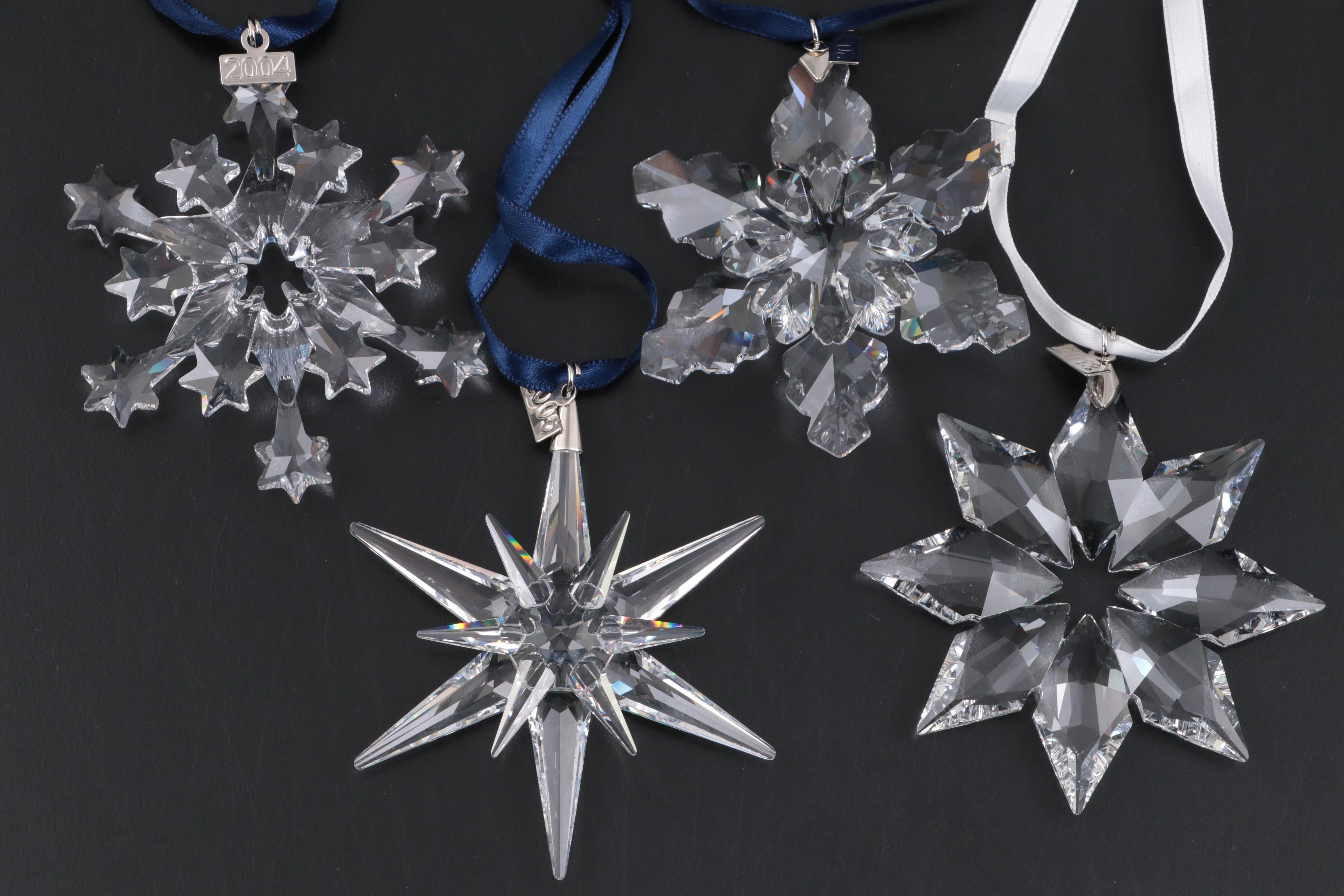 Swarovski  Crystal Annual Edition Snowflake Christmas Ornaments