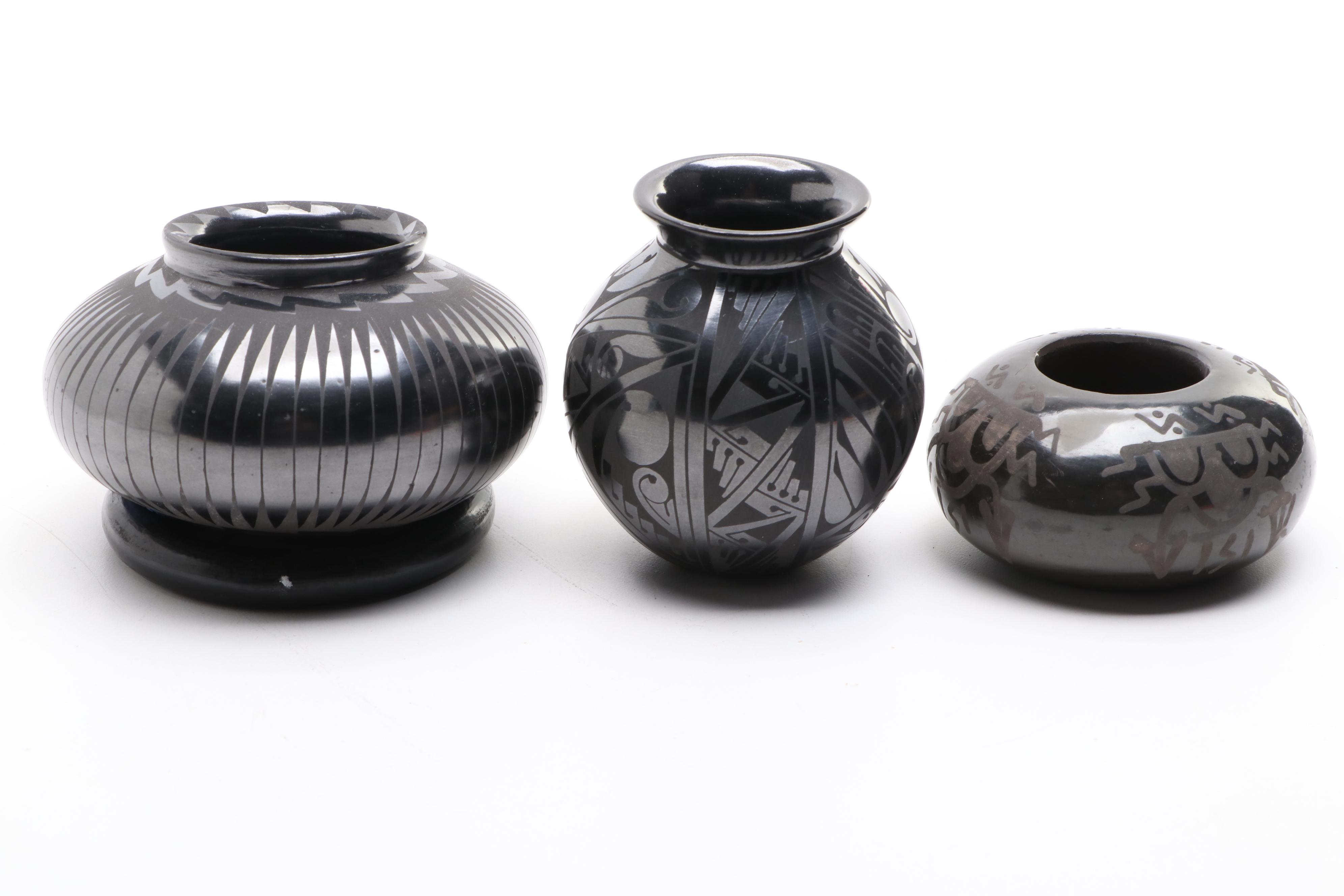 Signed Gaby Lopez, Mary Jarita and Other Art Pottery Olla