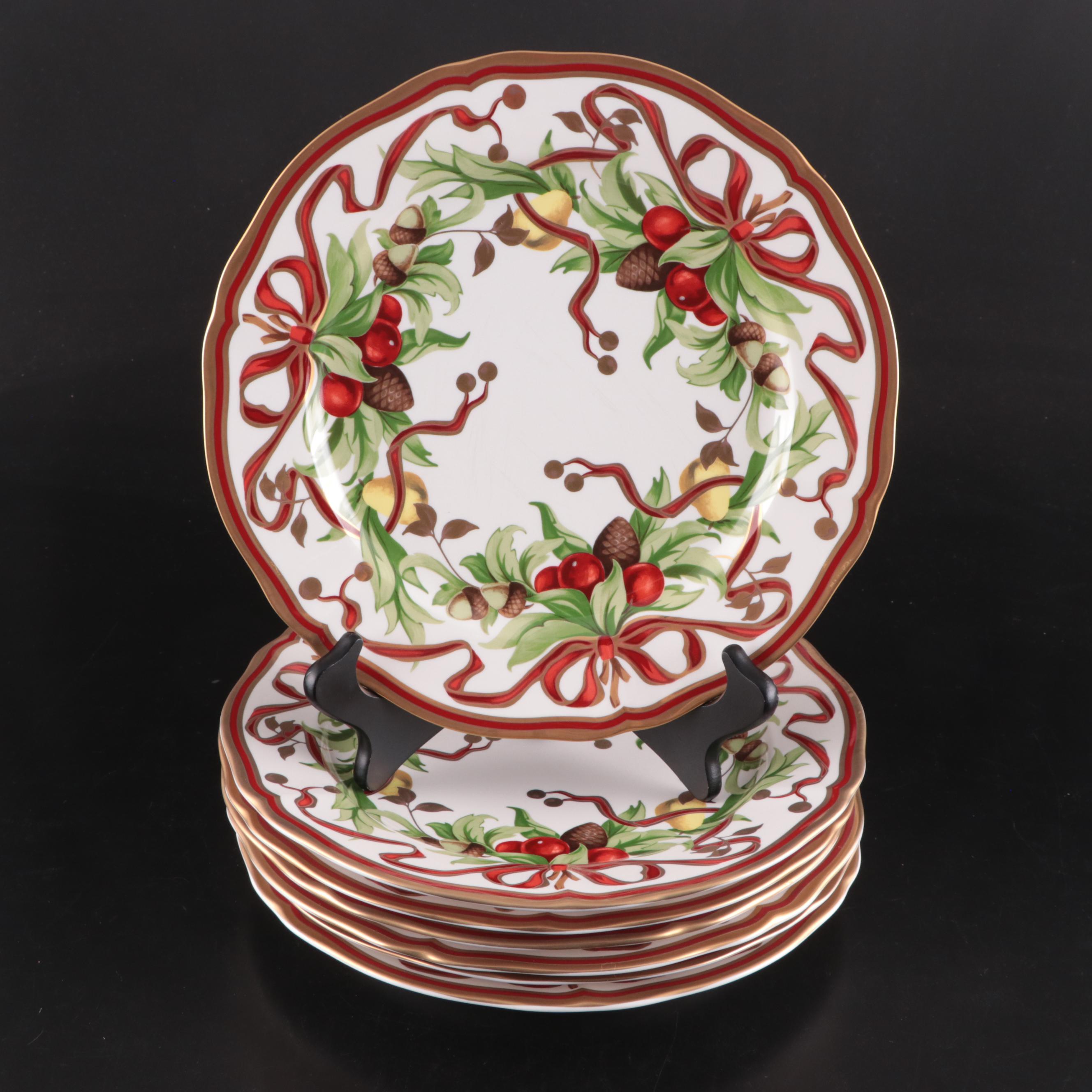 Tiffany & Co. "Tiffany Holiday" Porcelain Dinner Plates, 1993–2019