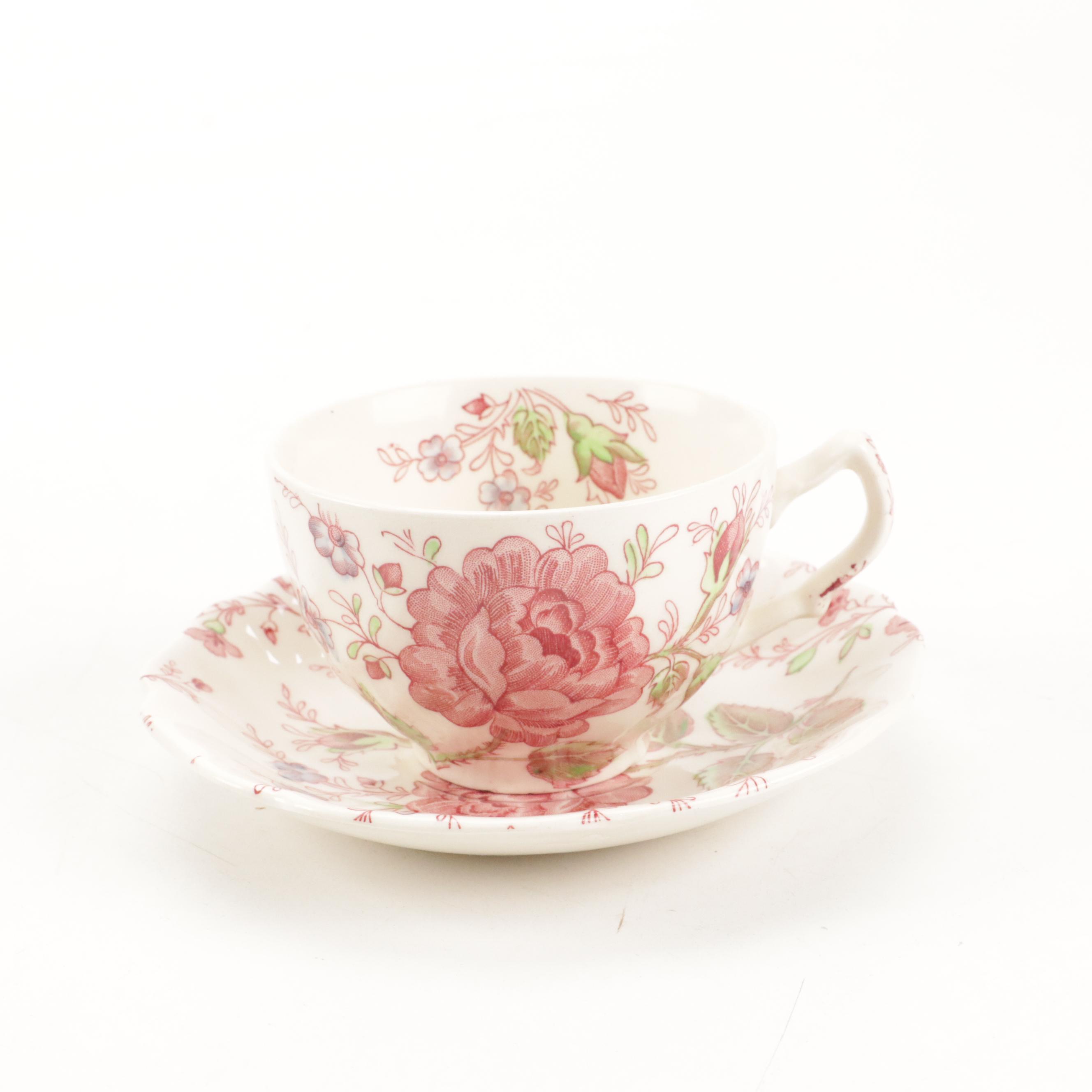 Johnson Bros "Rose Chintz" Dinnerware, Mid to Late 20th Century