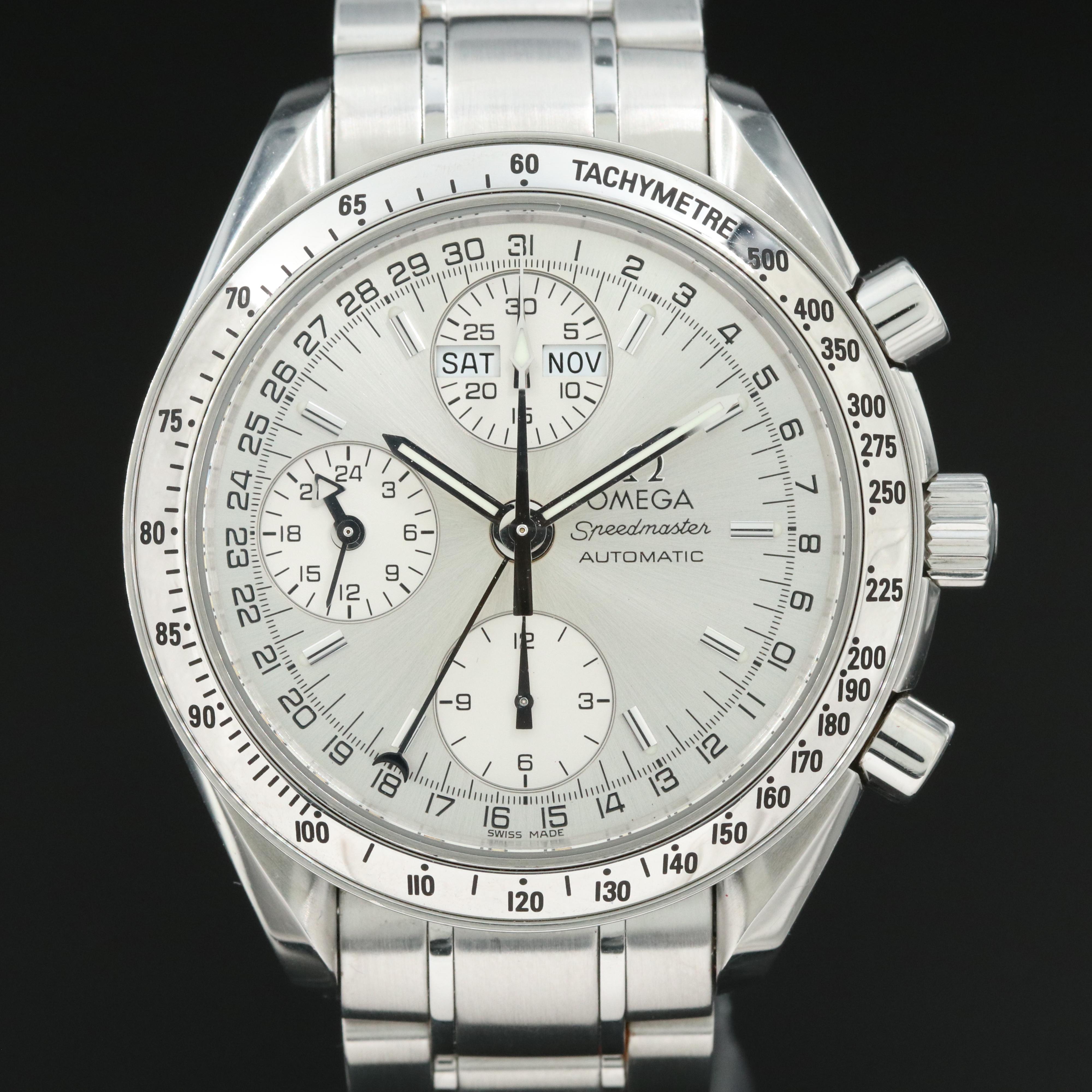 Omega Speedmaster Triple-Calendar, Silver 39MM Automatic Watch