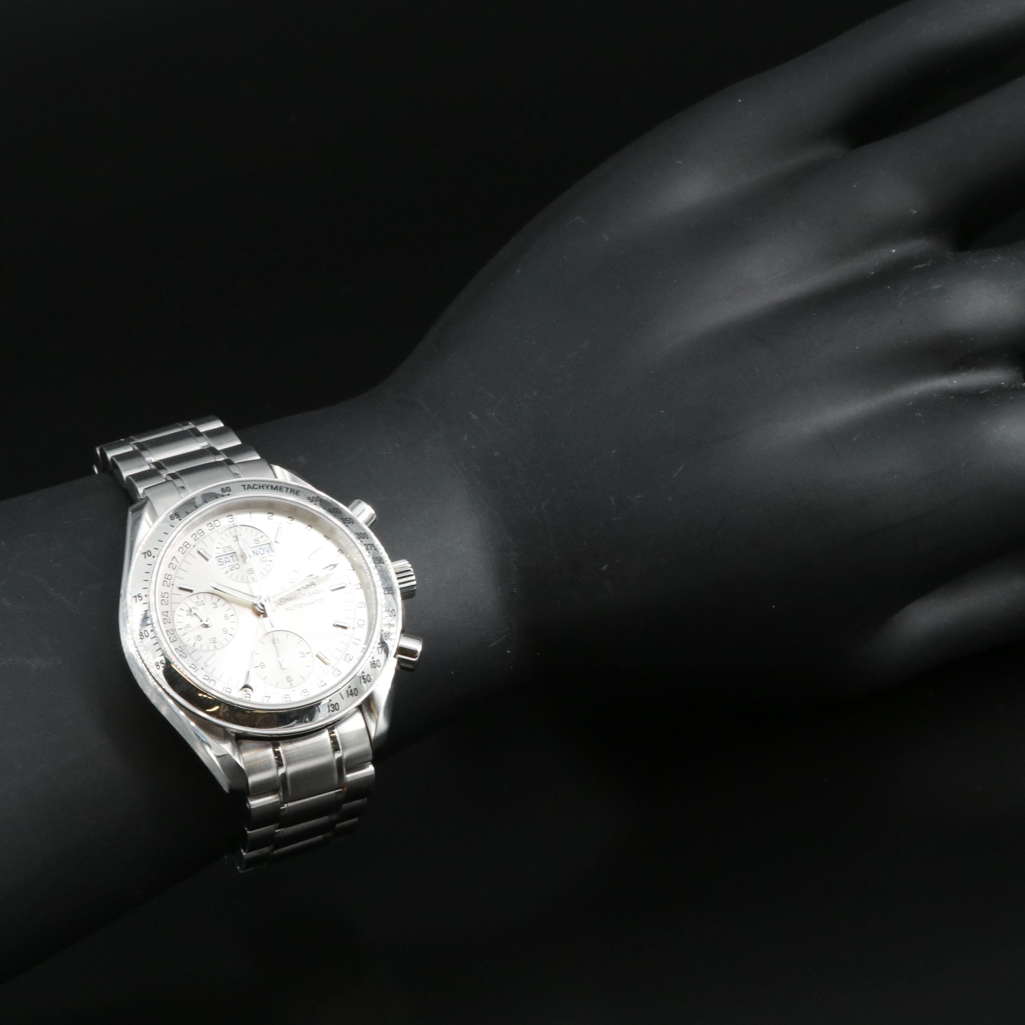 Omega Speedmaster Triple-Calendar, Silver 39MM Automatic Watch