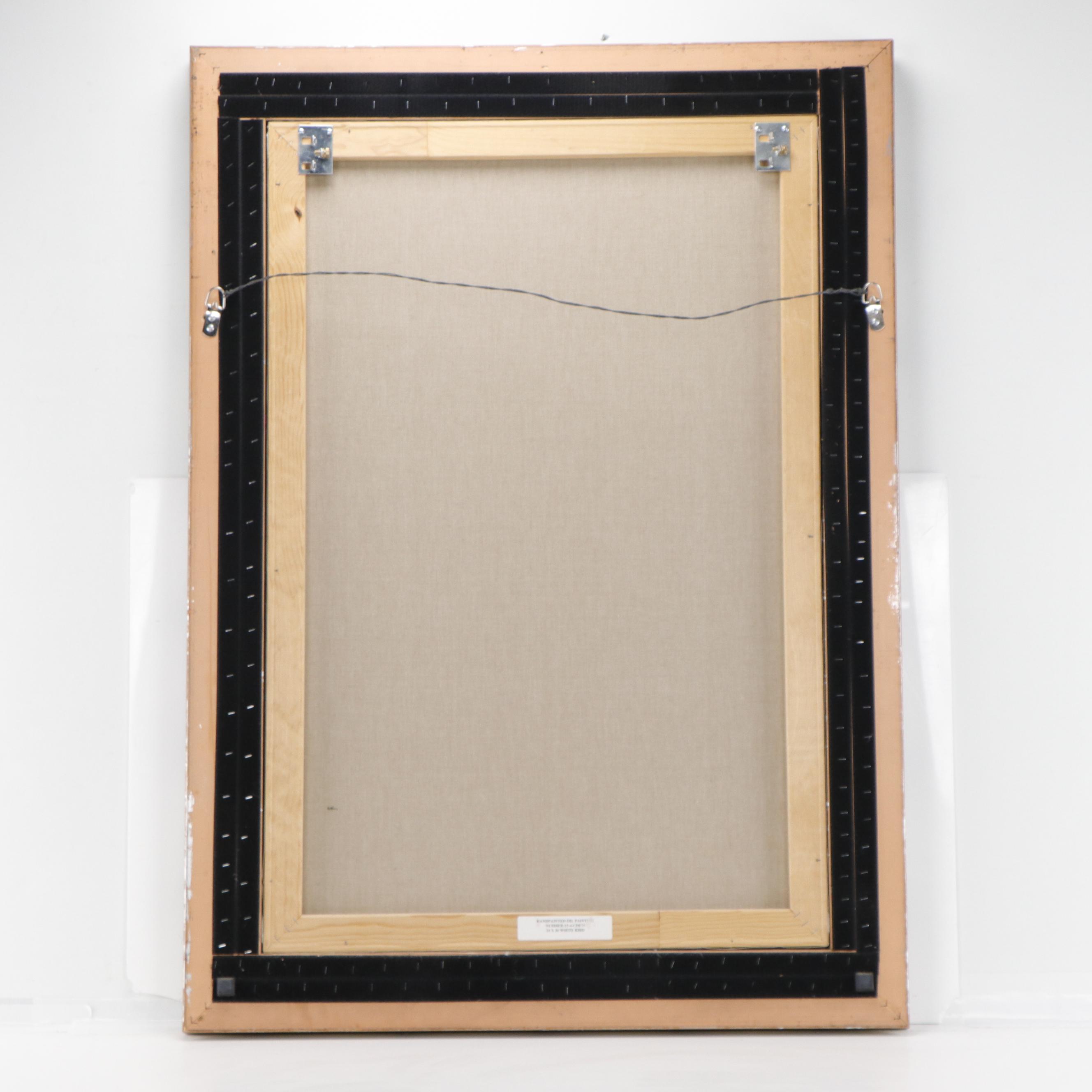 MP Elliott Oil Painting of a White Egret, 21st Century