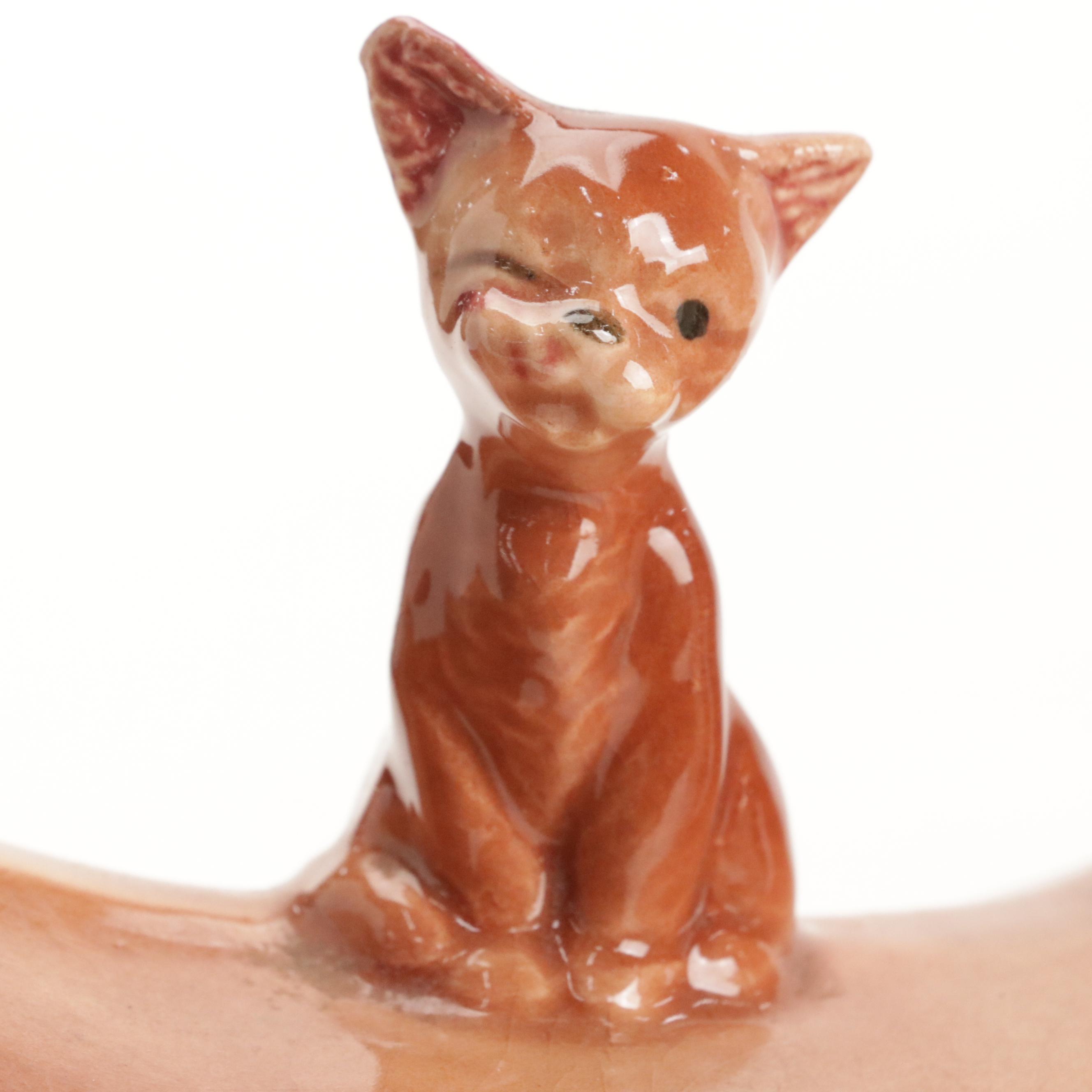 Brush McCoy Ceramic Cow and Fitz and Floyd Pig Shaped Cookie Jars