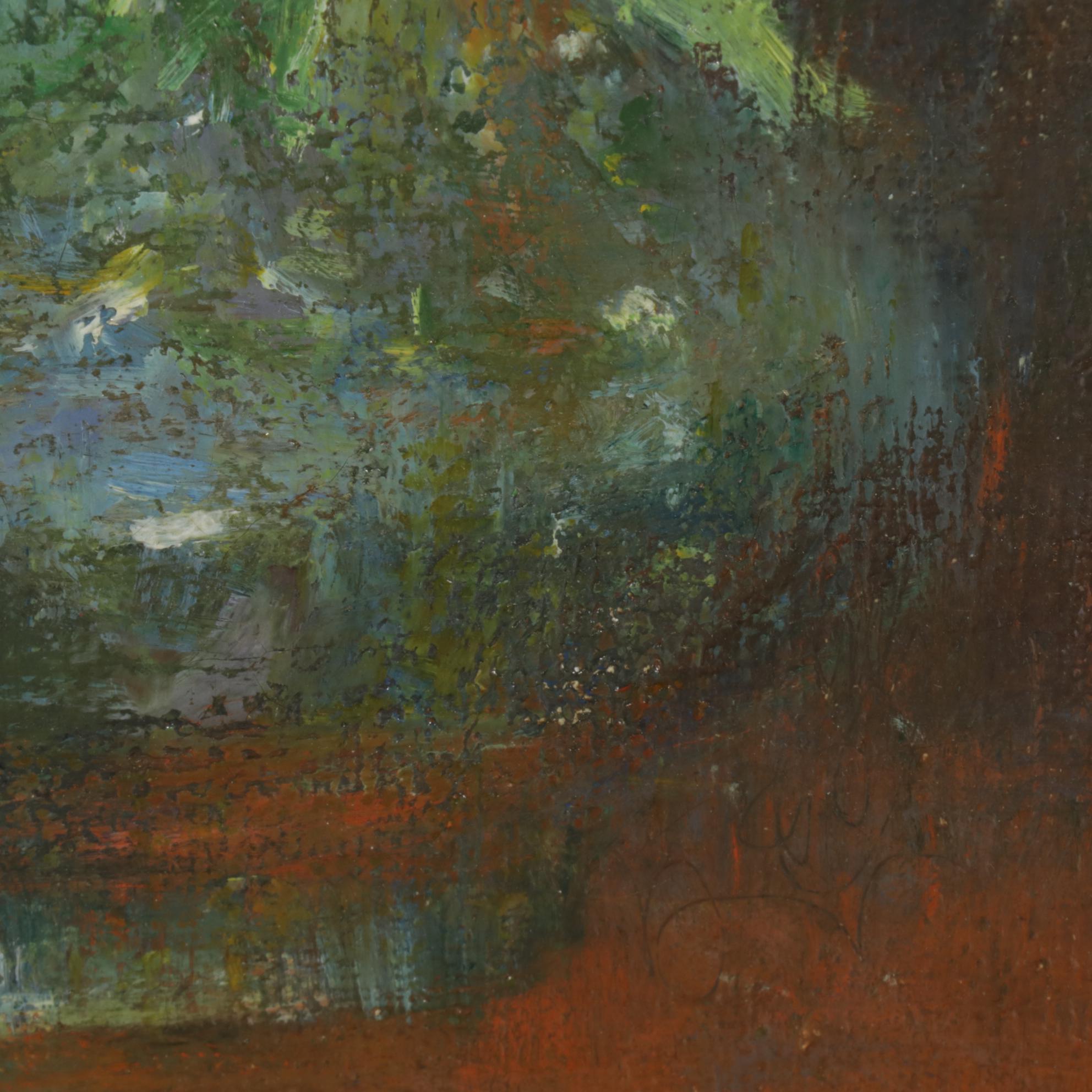 Anna S. Fisher Floral Still Life Oil Painting, Early to Mid 20th Century