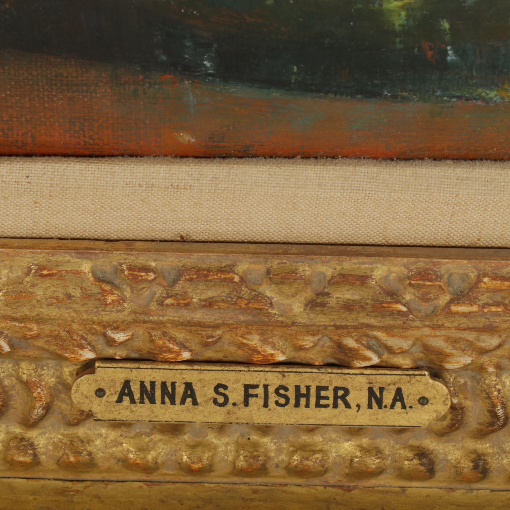 Anna S. Fisher Floral Still Life Oil Painting, Early to Mid 20th Century