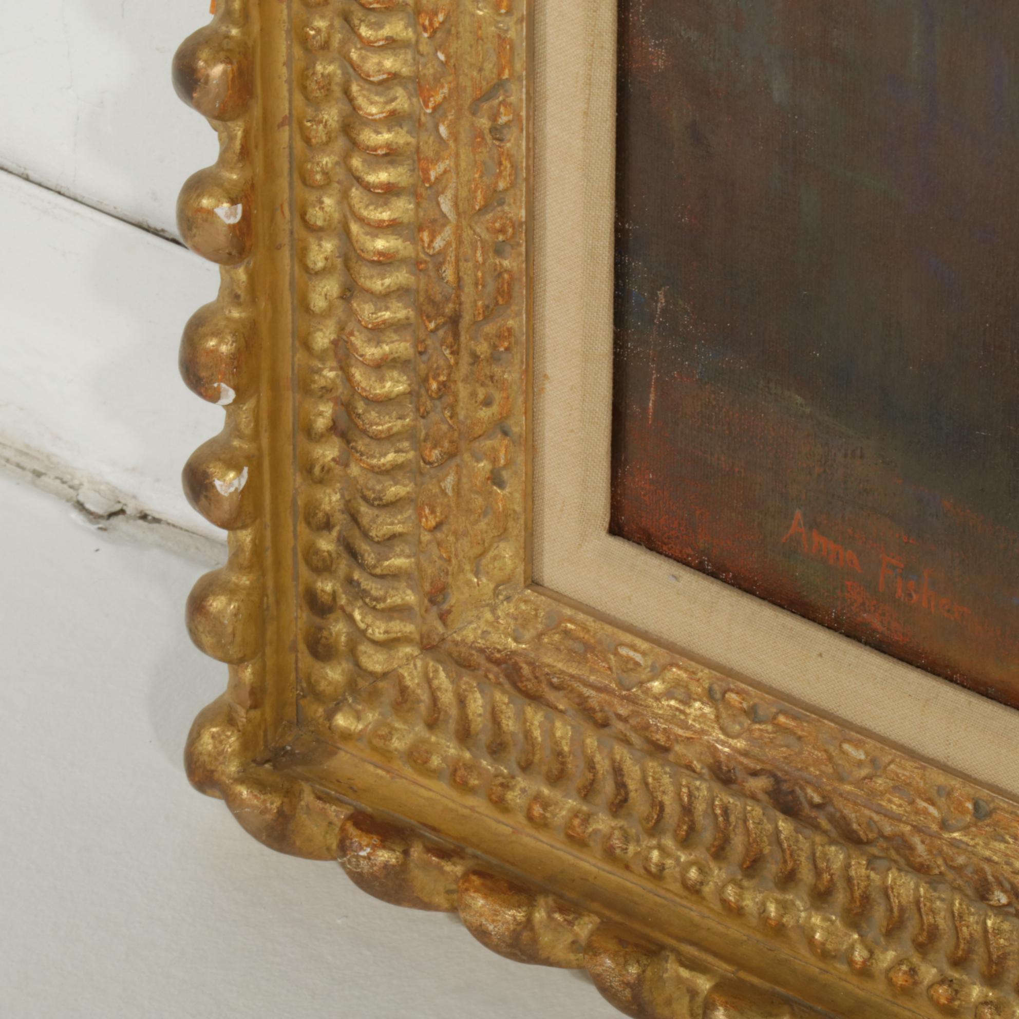 Anna S. Fisher Floral Still Life Oil Painting, Early to Mid 20th Century