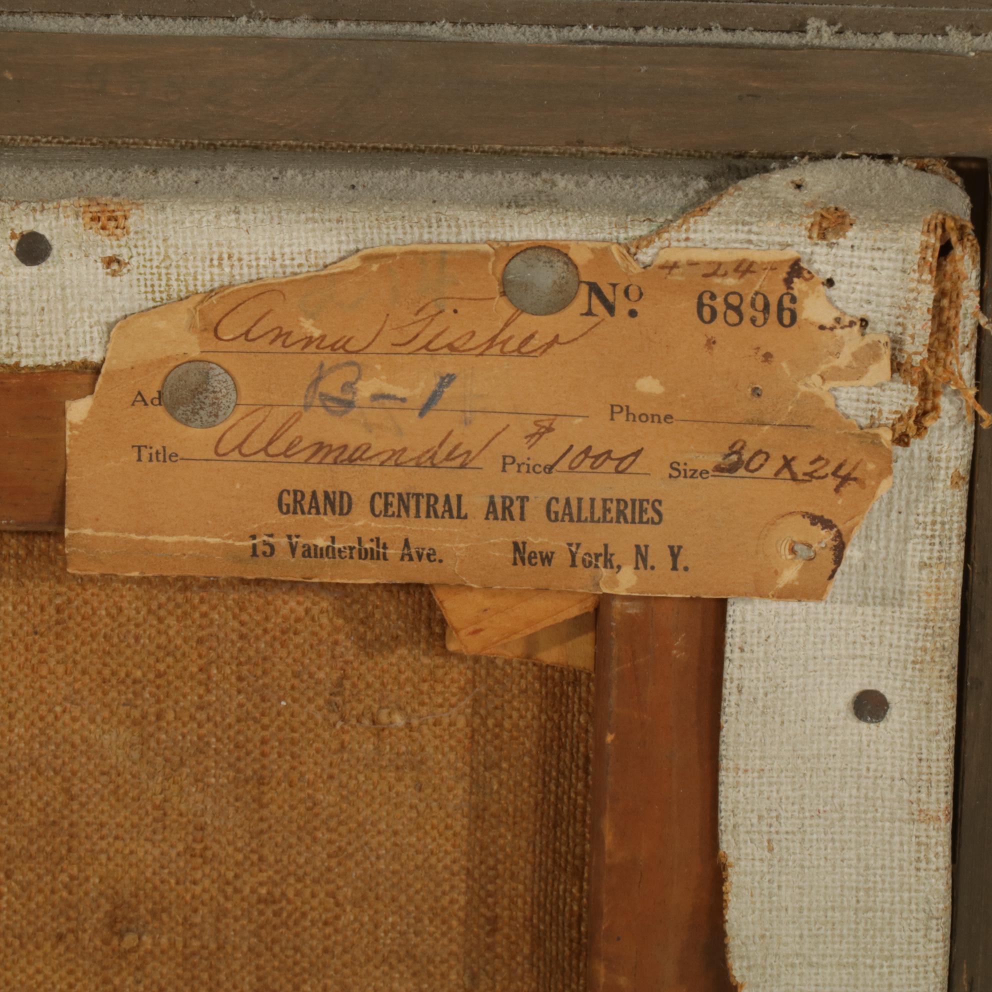 Anna S. Fisher Floral Still Life Oil Painting, Early to Mid 20th Century