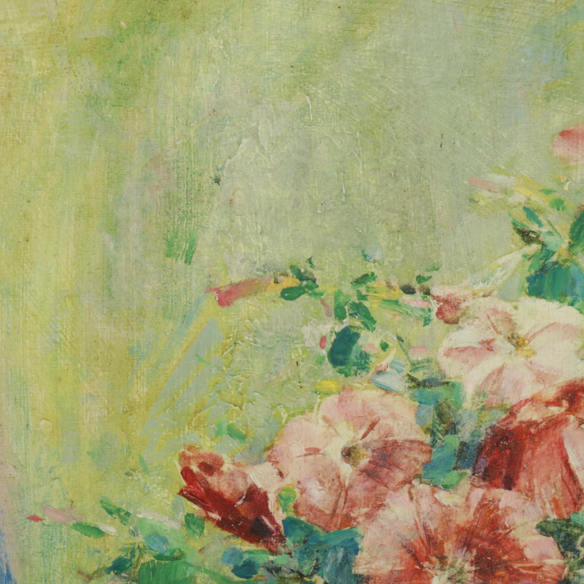 Anna S. Fisher Floral Still Life Oil Painting