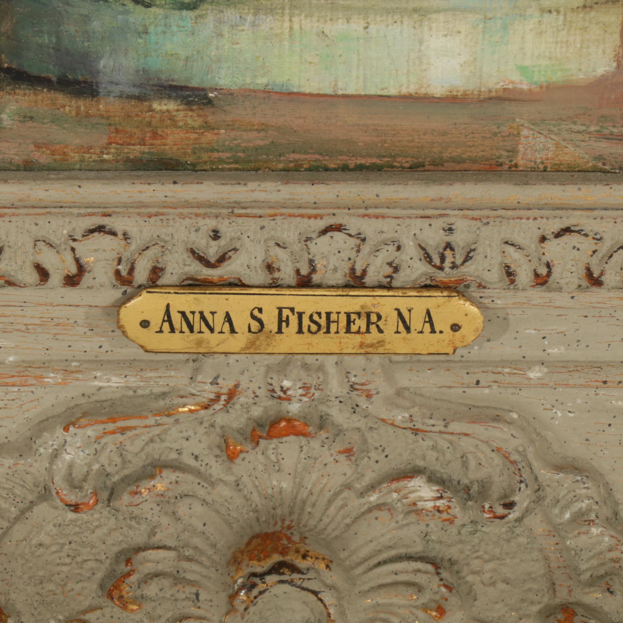 Anna S. Fisher Floral Still Life Oil Painting