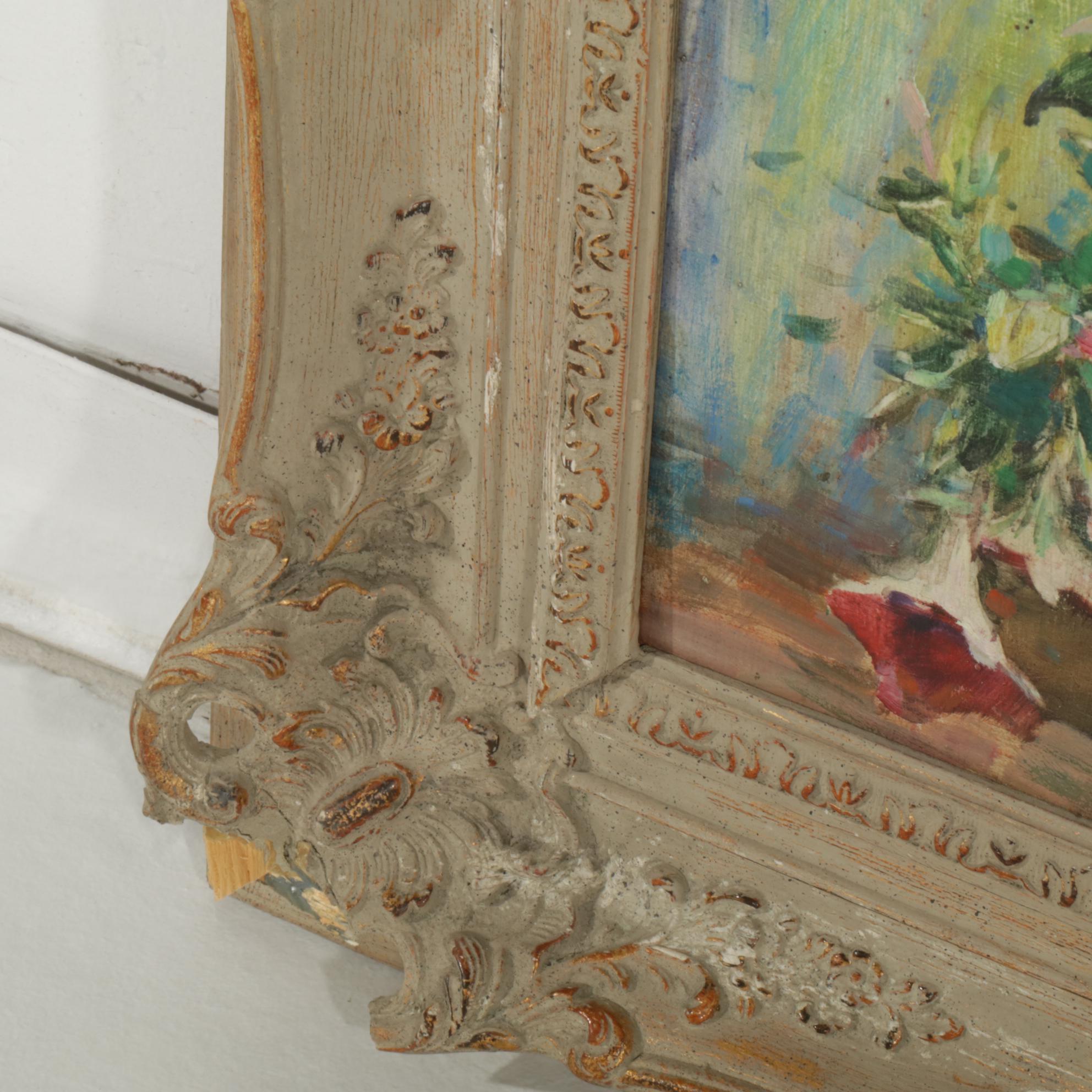 Anna S. Fisher Floral Still Life Oil Painting