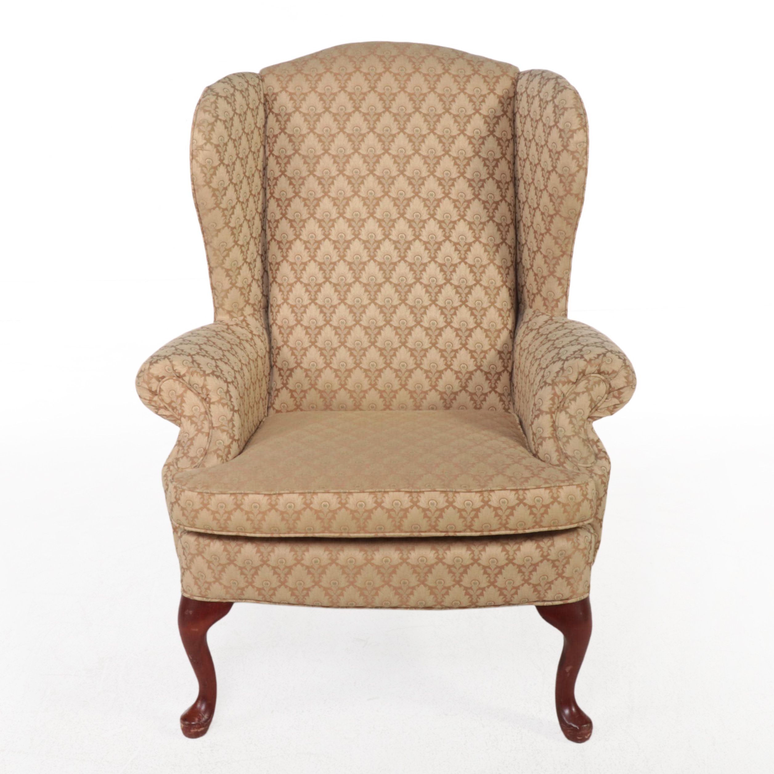 Best Chairs Inc. Queen Anne Style CustomUpholstered Wingback Armchair