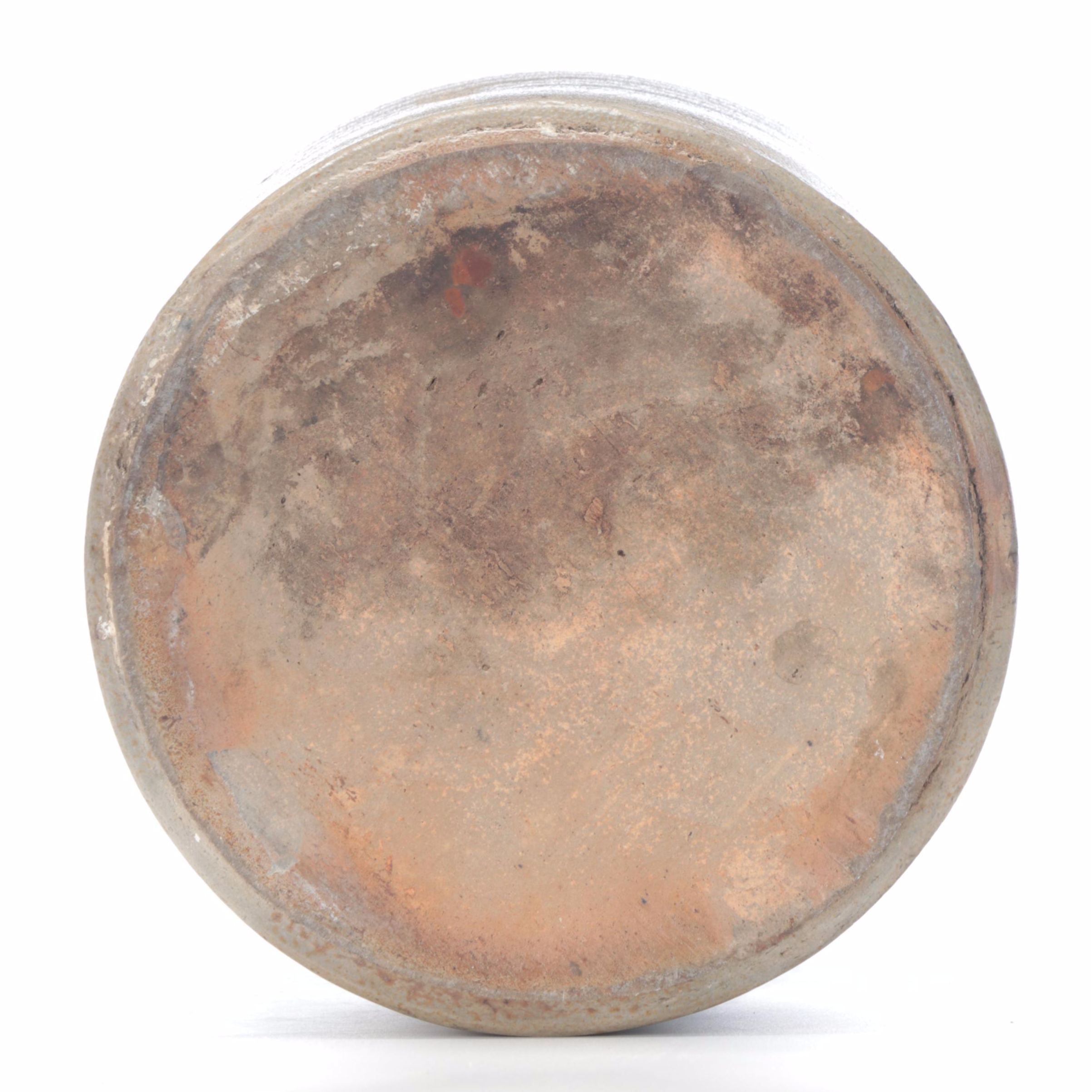 A.K. Ballard Salt Glaze Stoneware Jug with Freehand Cobalt Desgin