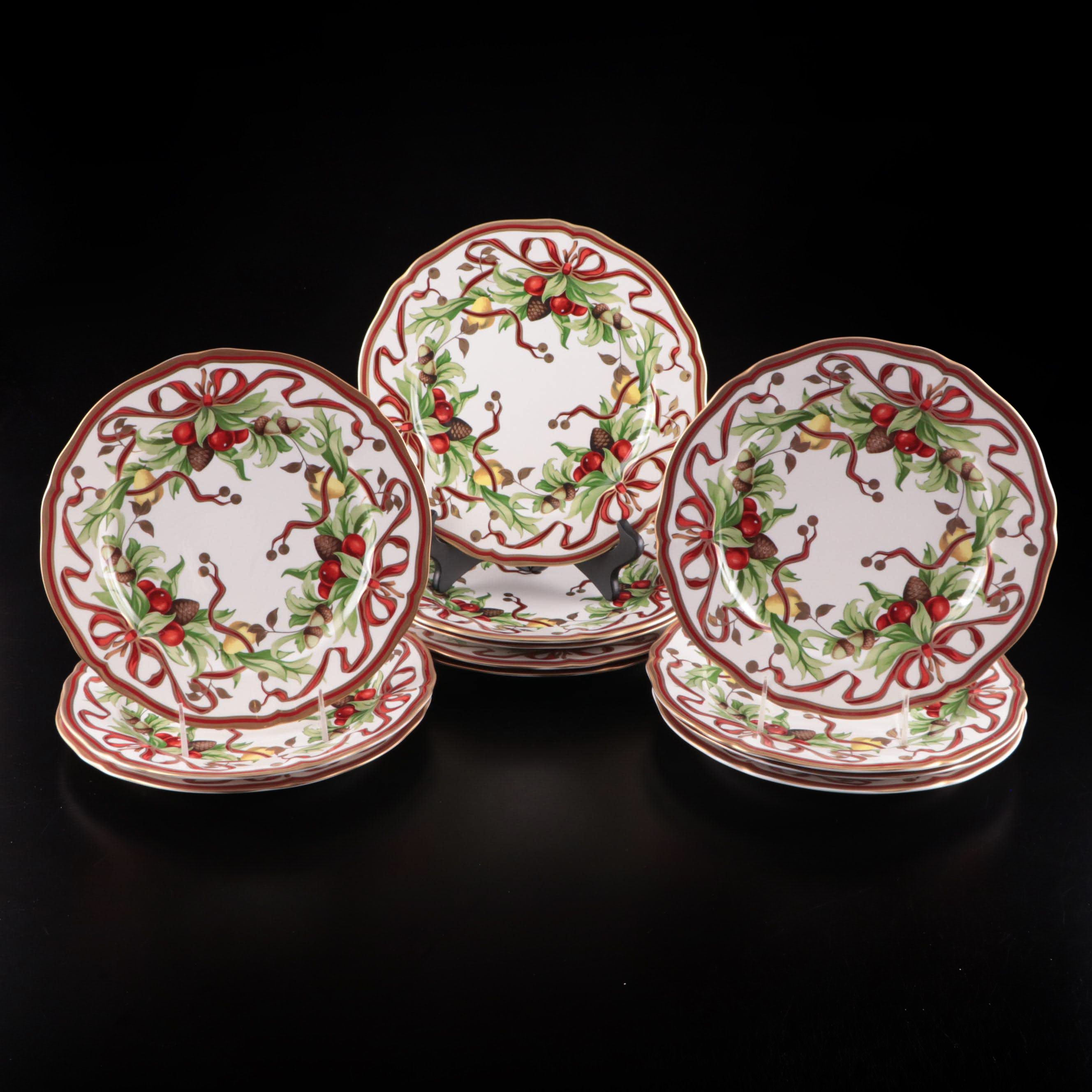 Tiffany & Co. "Tiffany Holiday" Porcelain Dinner Plates, 1993–2019