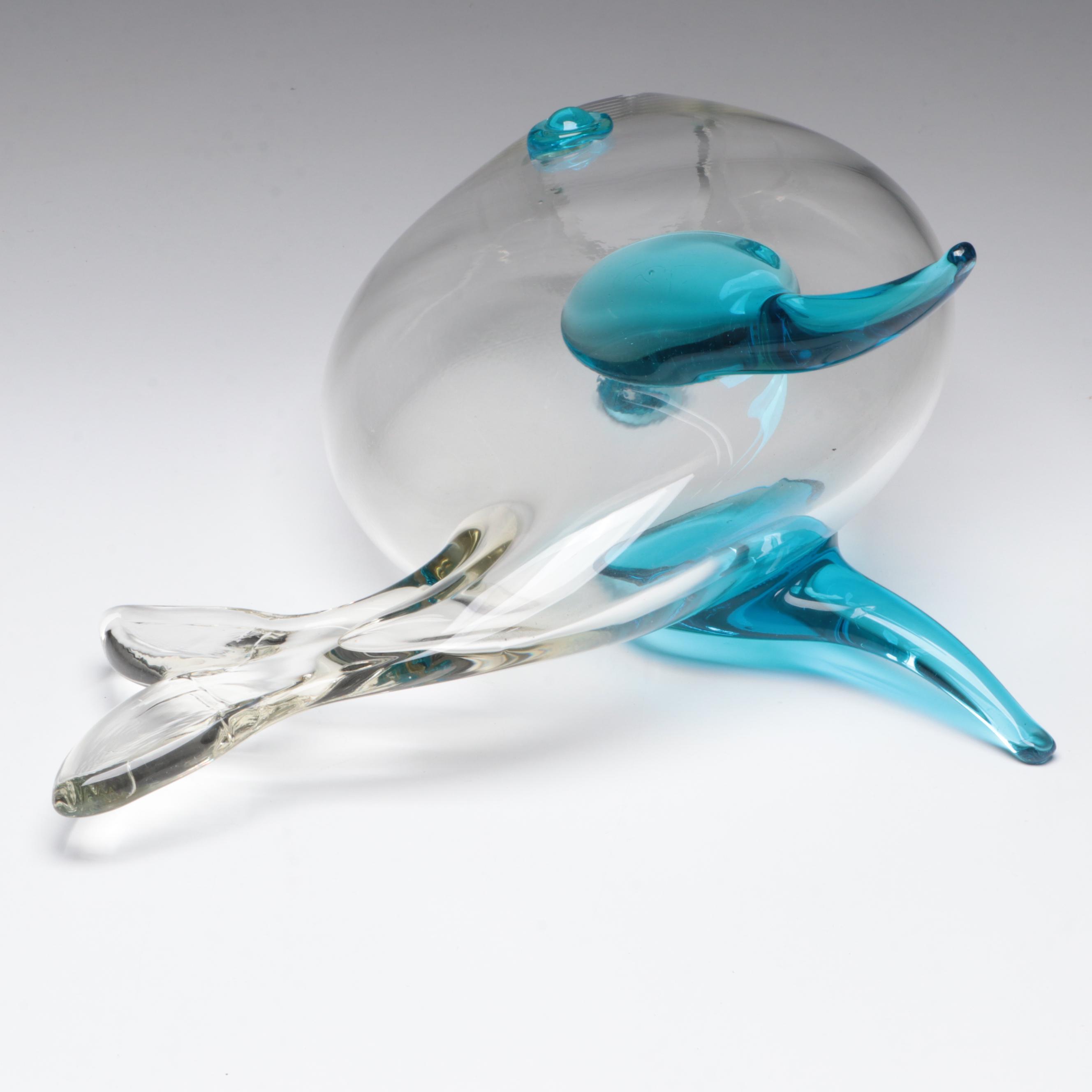 Art Glass Vase in the Form of a Fish