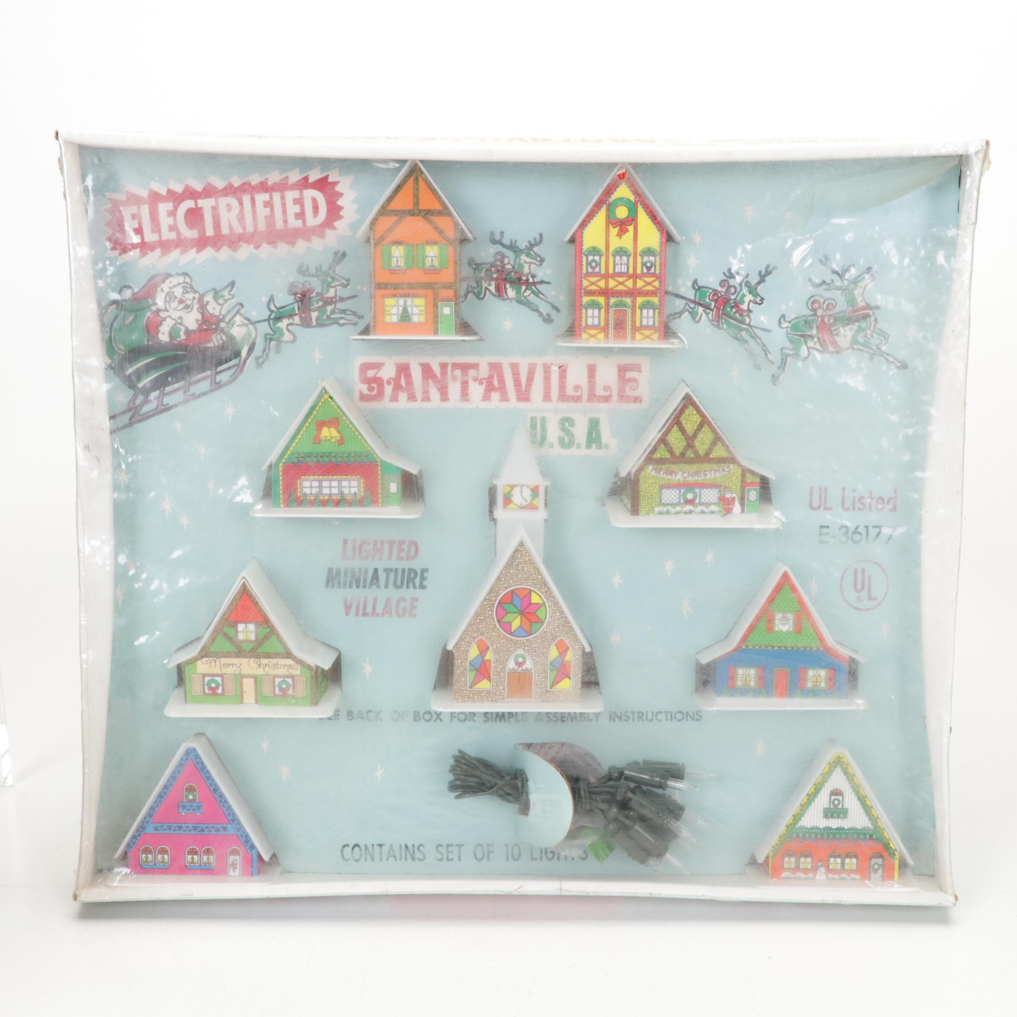 Assorted Table Top Christmas Decor, Ornaments, & More, Mid to Late 20th Century