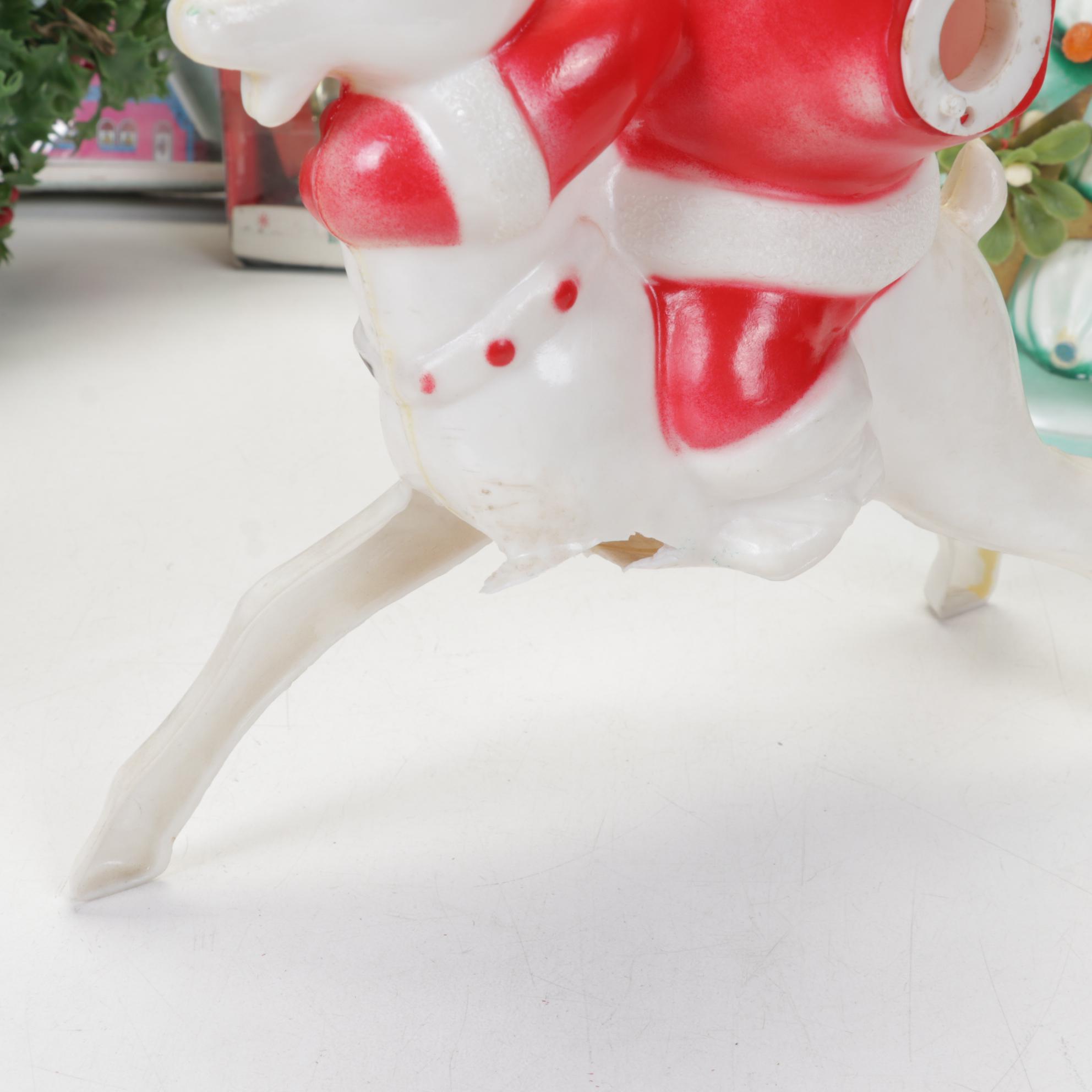 Assorted Table Top Christmas Decor, Ornaments, & More, Mid to Late 20th Century