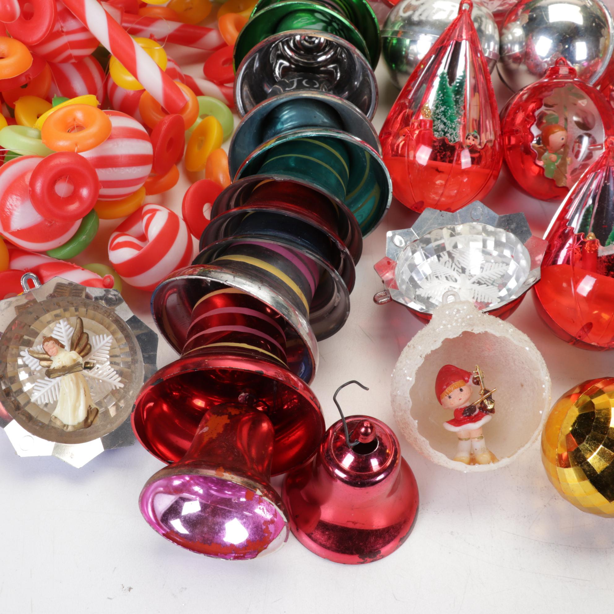 Assorted Table Top Christmas Decor, Ornaments, & More, Mid to Late 20th Century