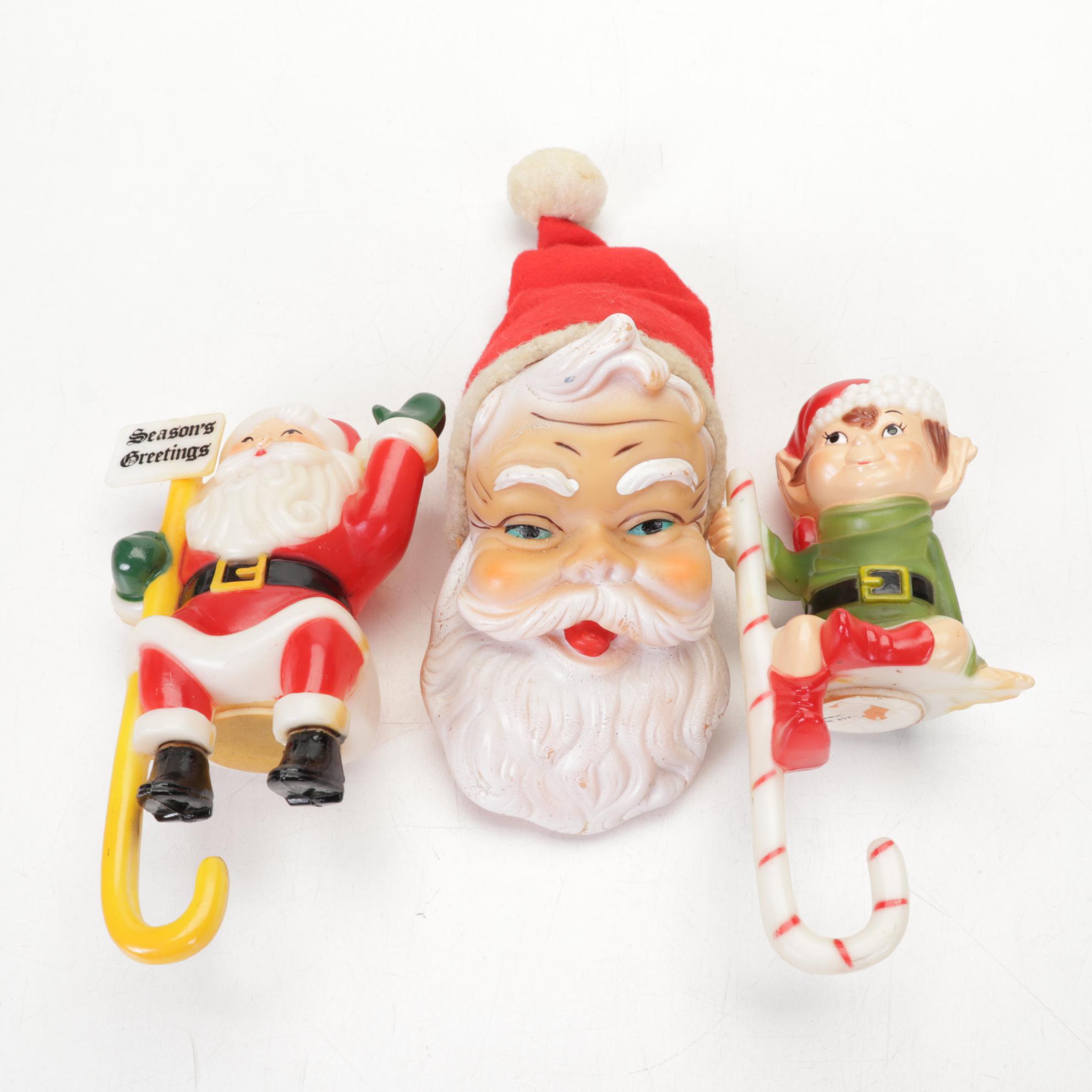 Assorted Table Top Christmas Decor, Ornaments, & More, Mid to Late 20th Century