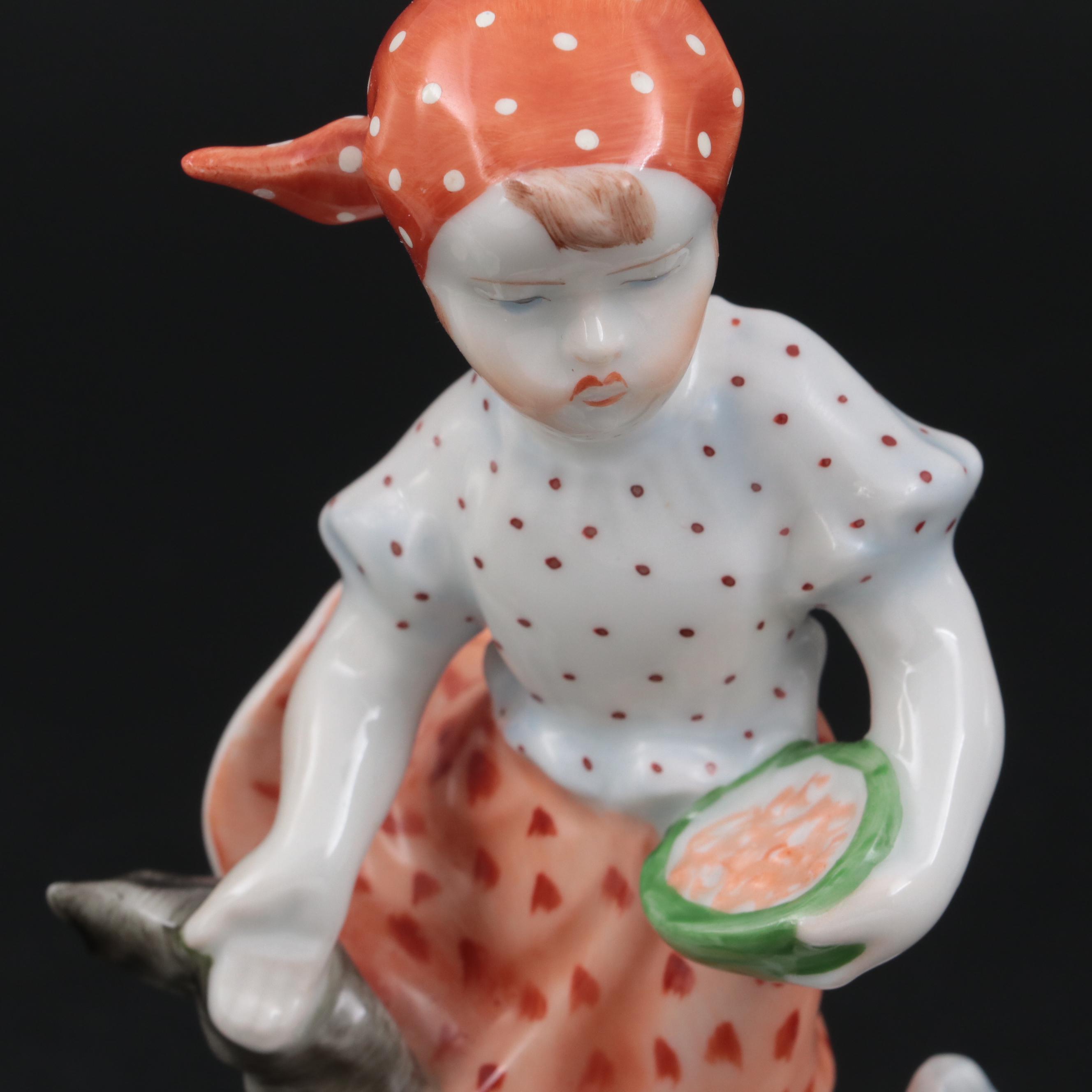 Herend Porcelain Figurines, Mid to Late 20th Century
