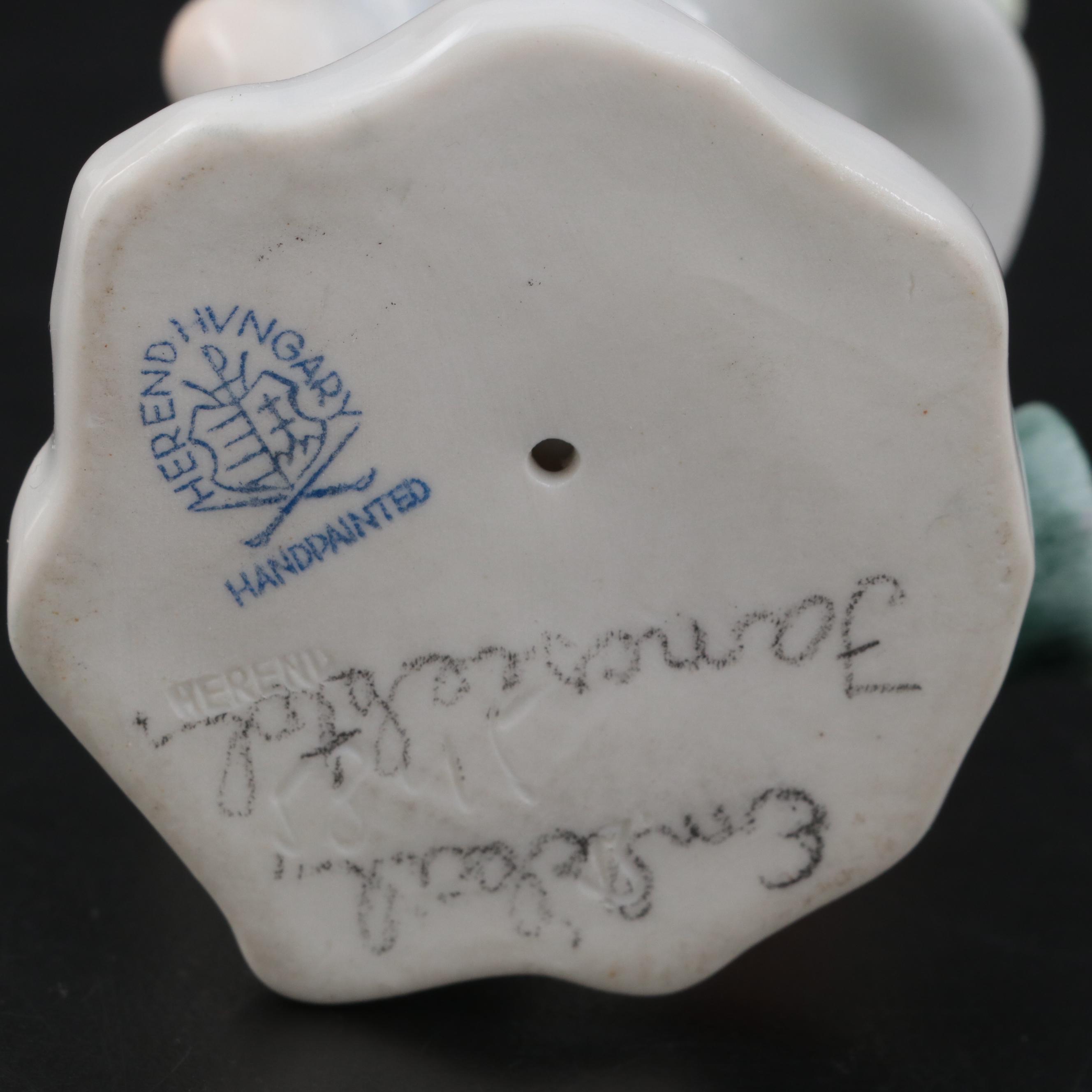 Herend Porcelain Figurines, Mid to Late 20th Century