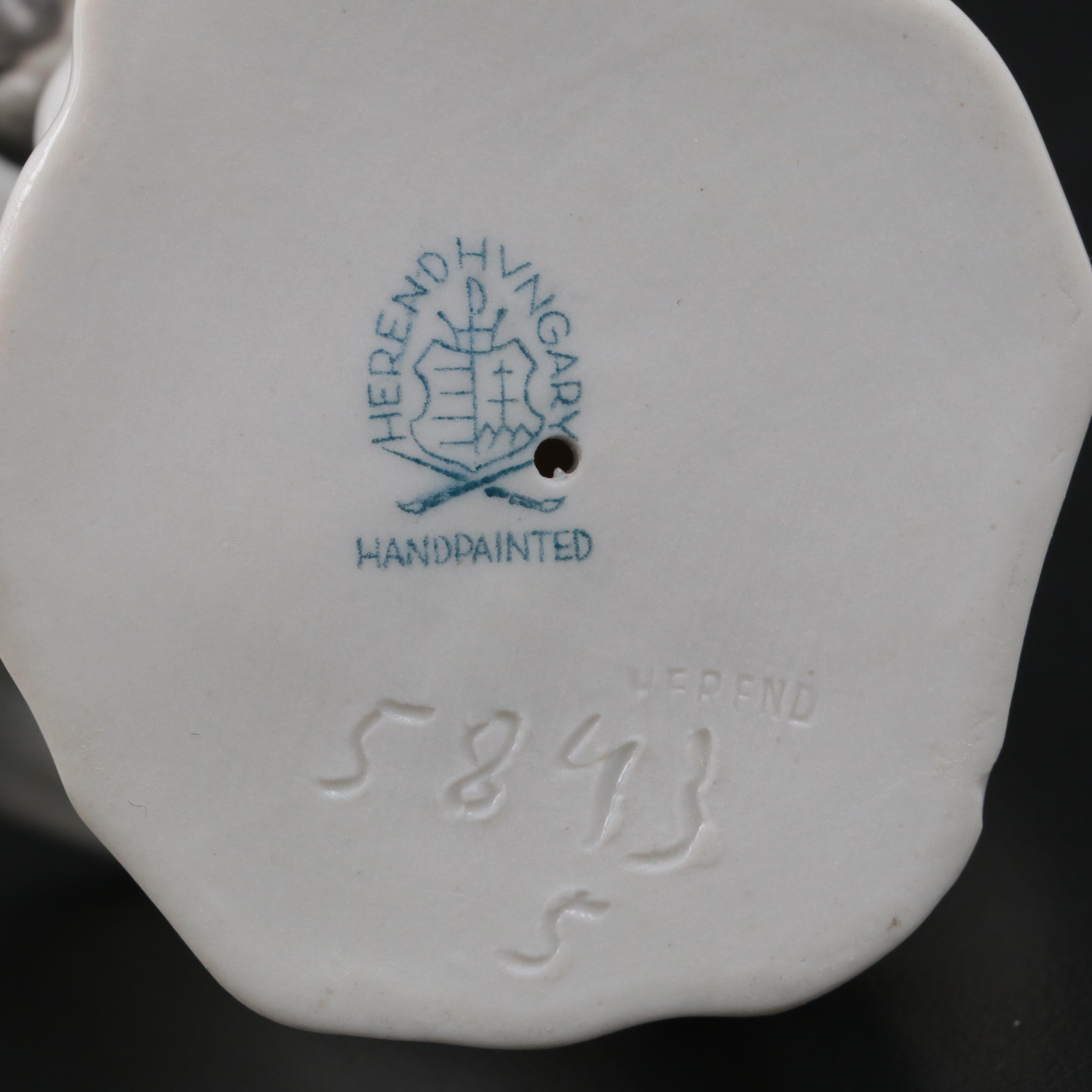 Herend Porcelain Figurines, Mid to Late 20th Century