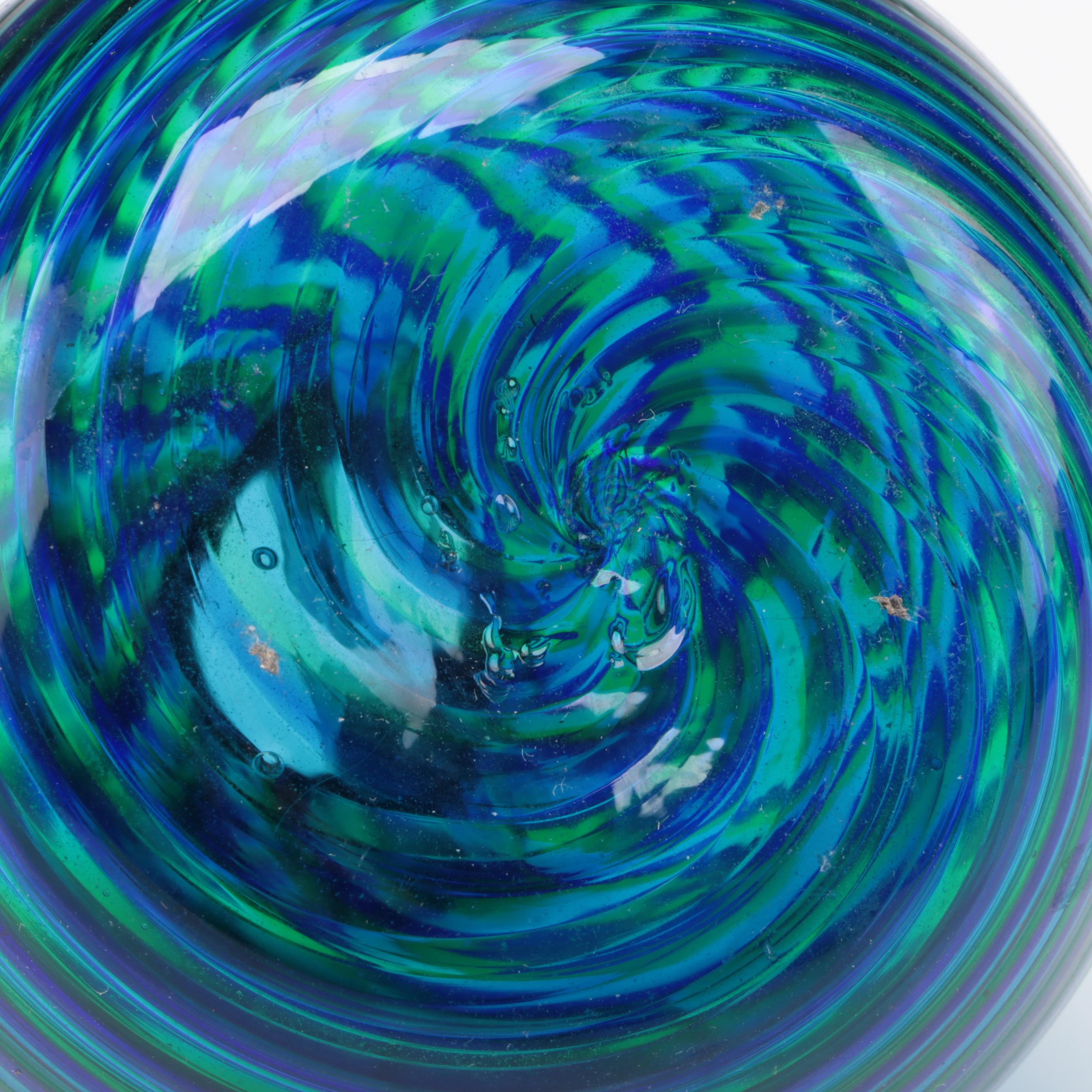 Spiral Blown Art Glass Bottles