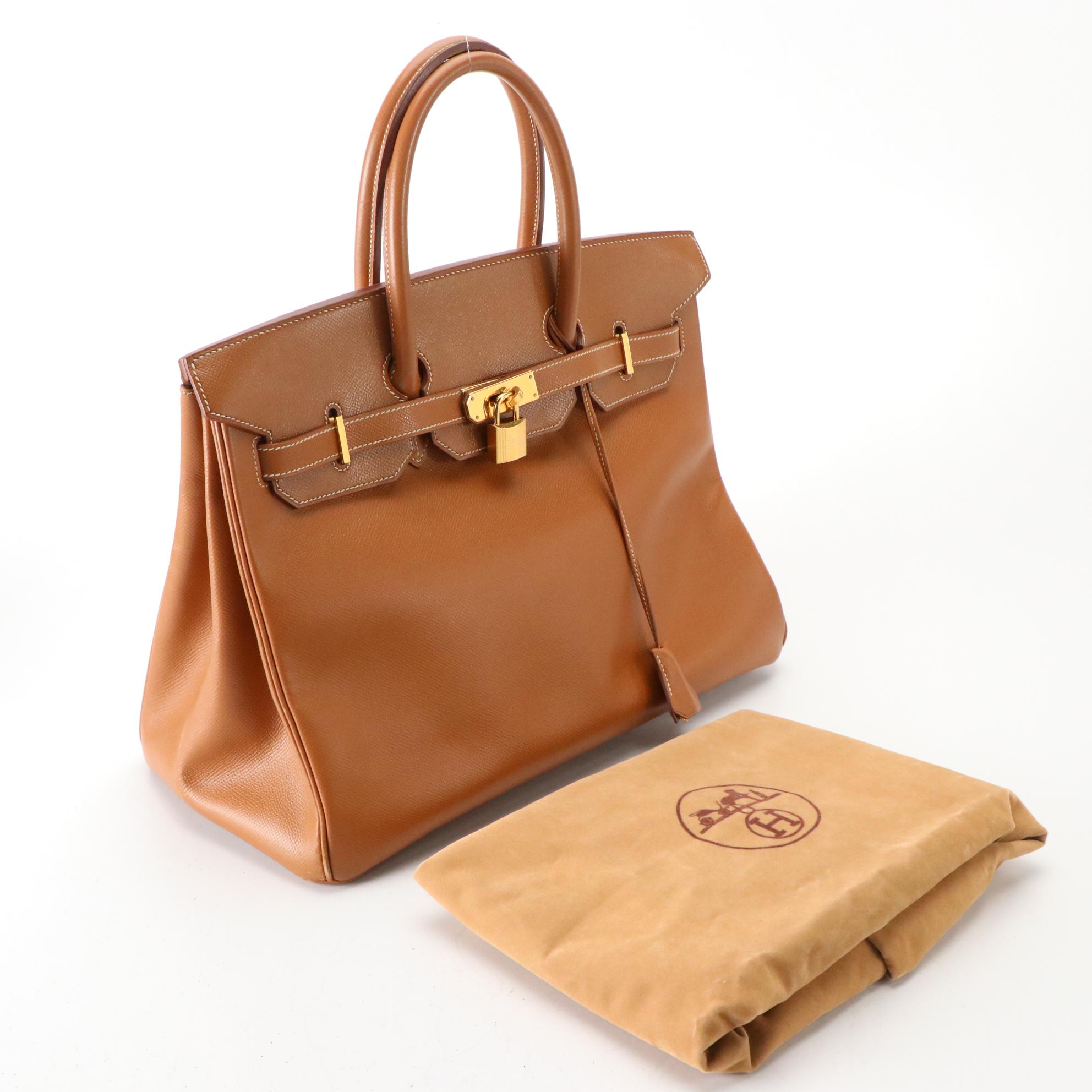 Hermès Birkin 35 Satchel in Veau Grain Lisse Leather