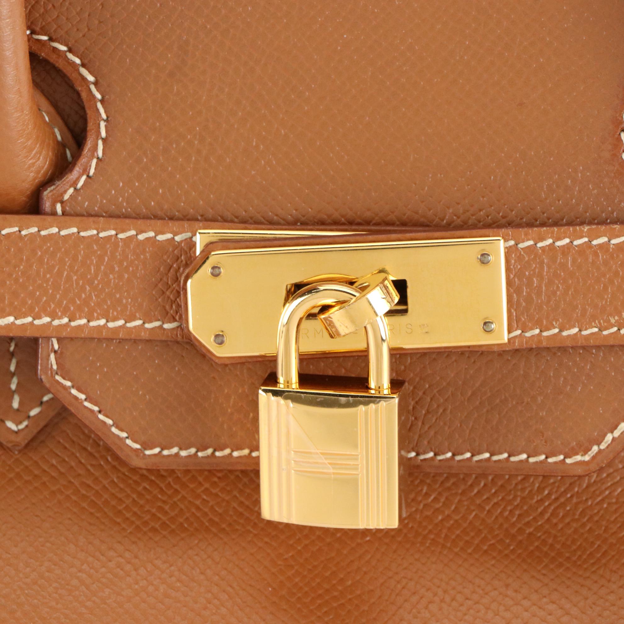 Hermès Birkin 35 Satchel in Veau Grain Lisse Leather