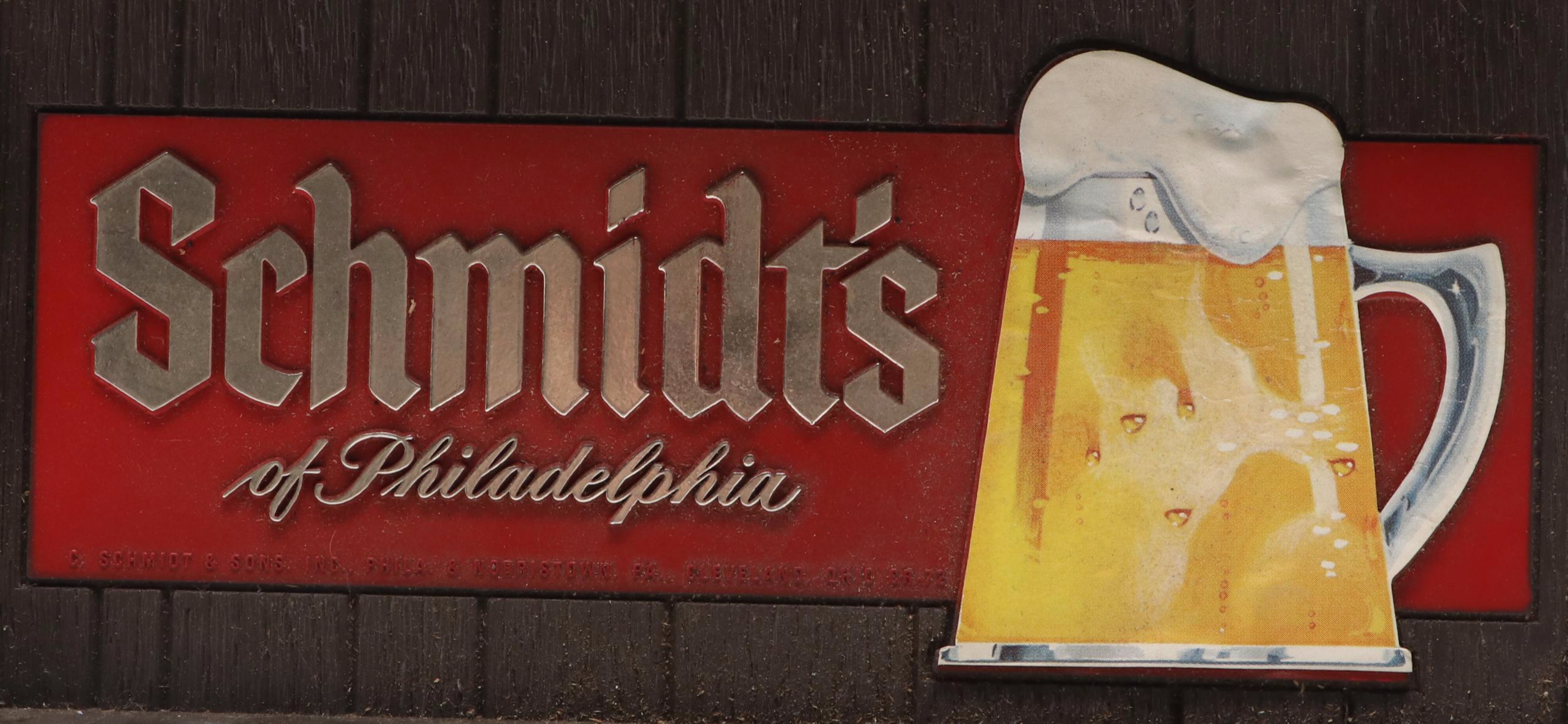 Schmidt's Beer Illuminated Advertising Sign, 1970s