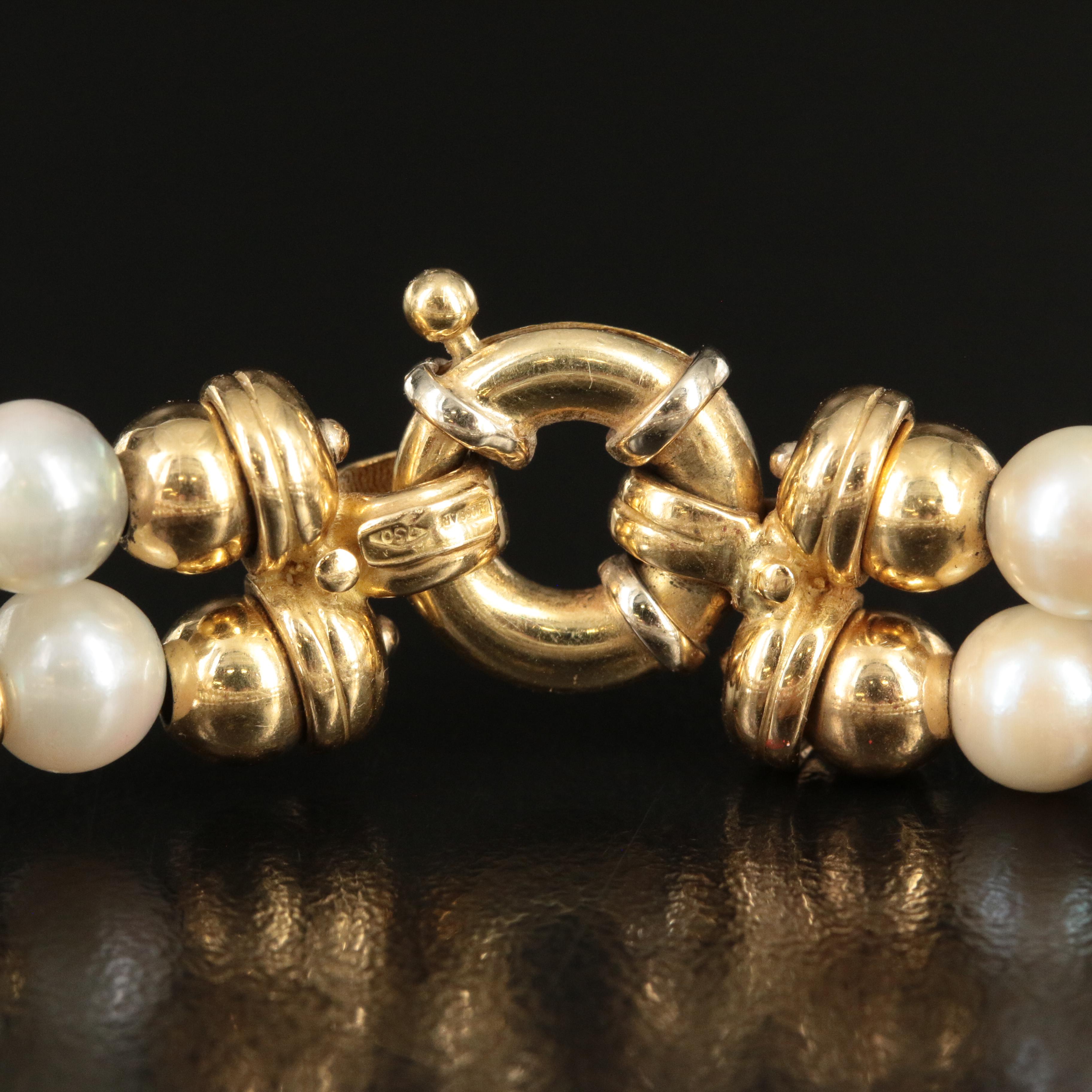 18K Pearl, Sapphire, and Ruby Flex Bracelet