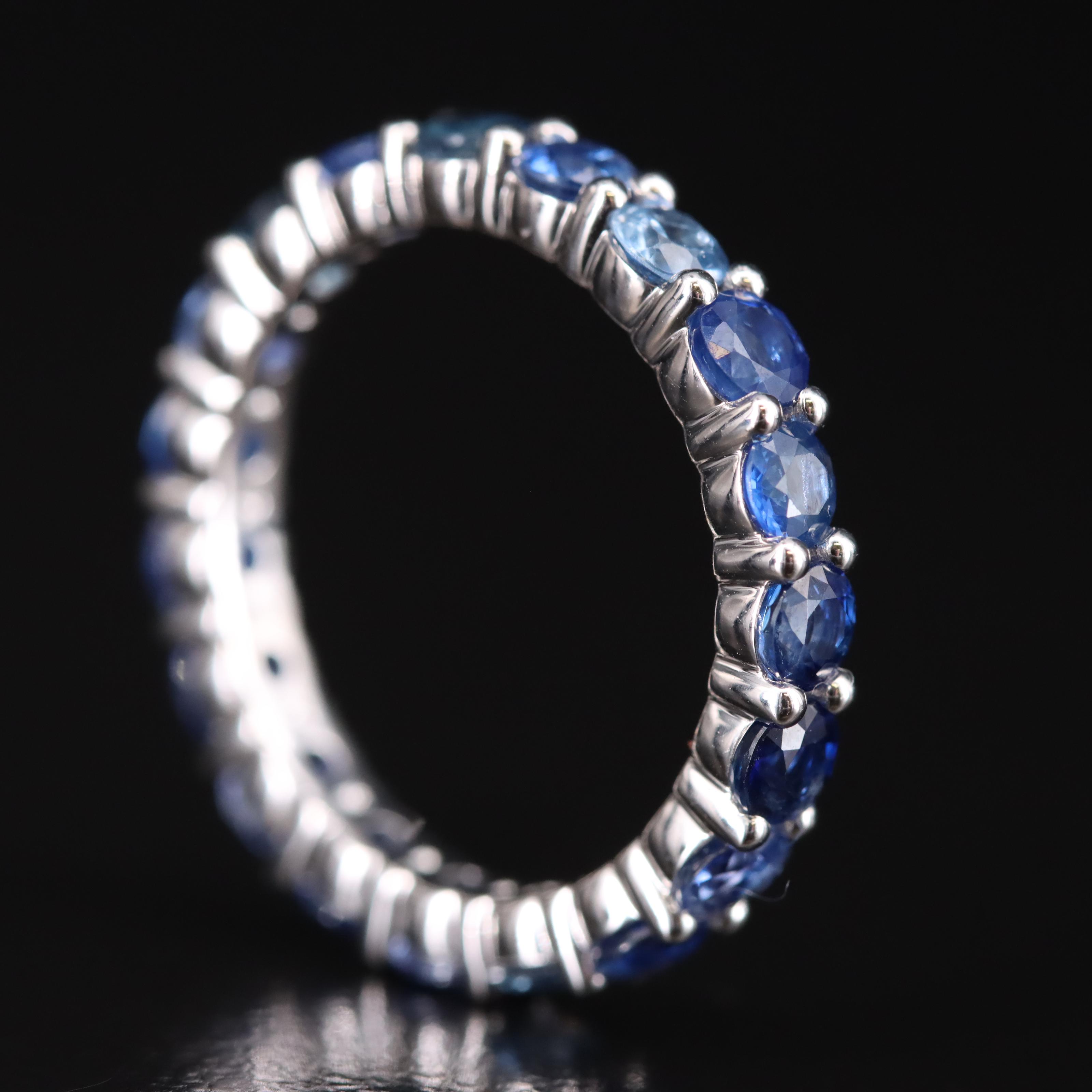 14K 2.95 CTW Sapphire Eternity Ring