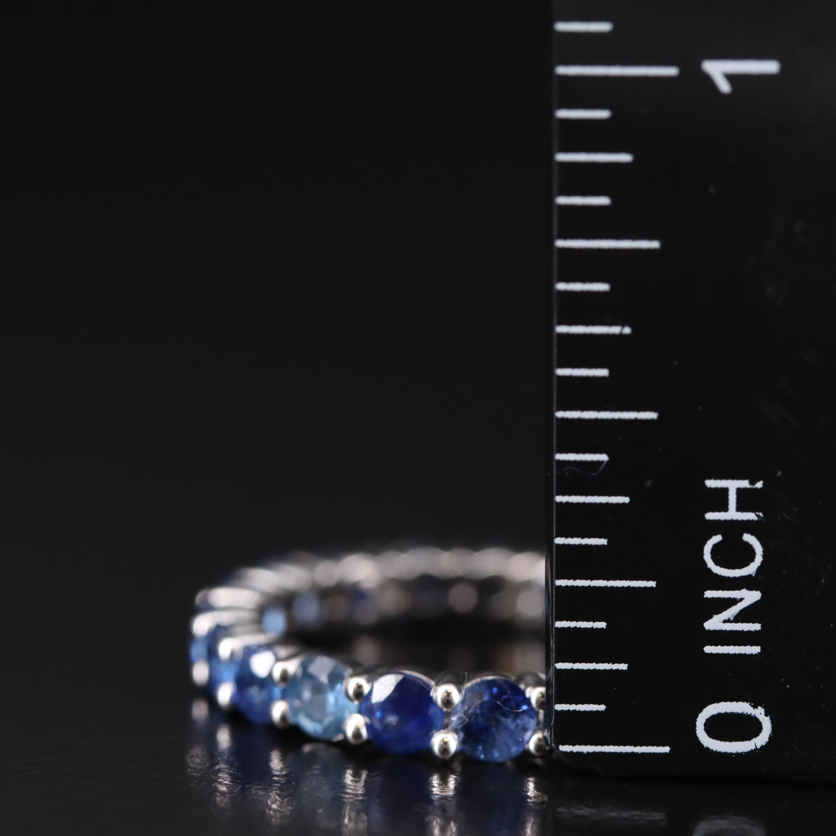 14K 2.95 CTW Sapphire Eternity Ring