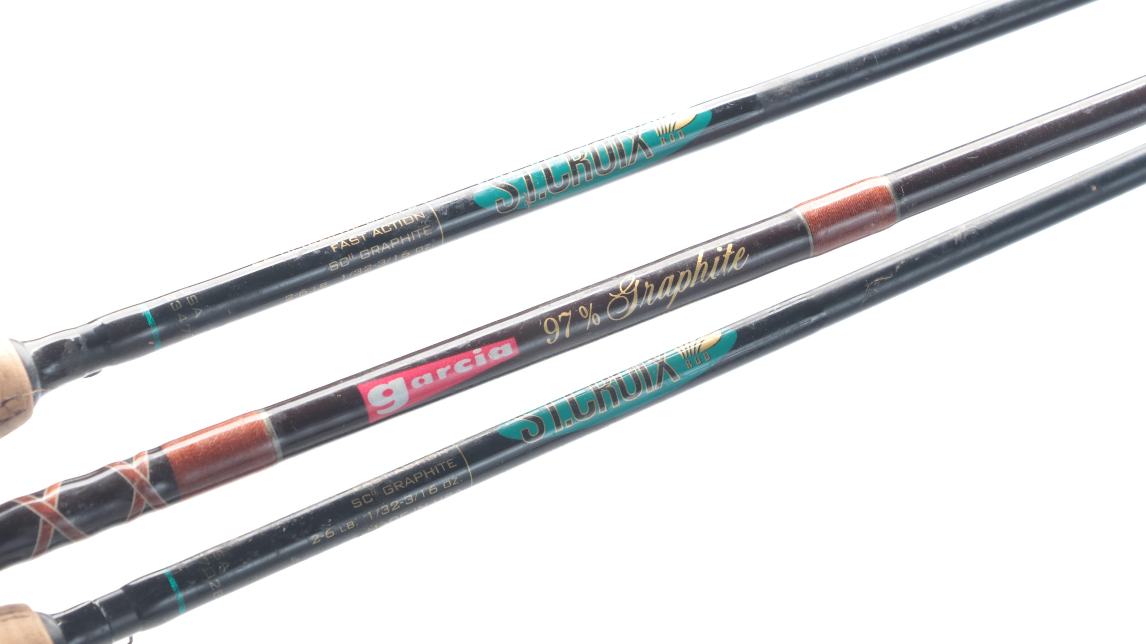Abu Garcia Graphite Fishing Rod with St. Croix Graphite Fishing Rod and More