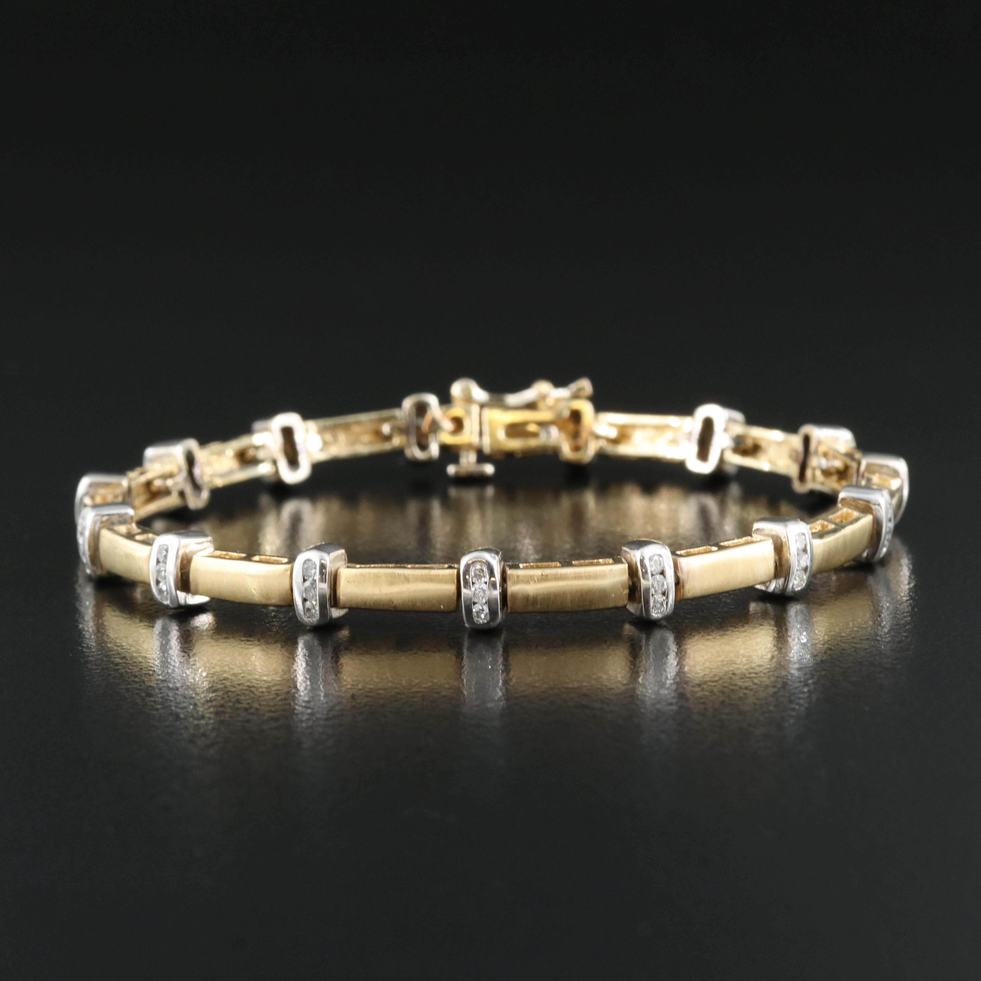 14K Two-Tone 0.50 CTW Diamond Bracelet