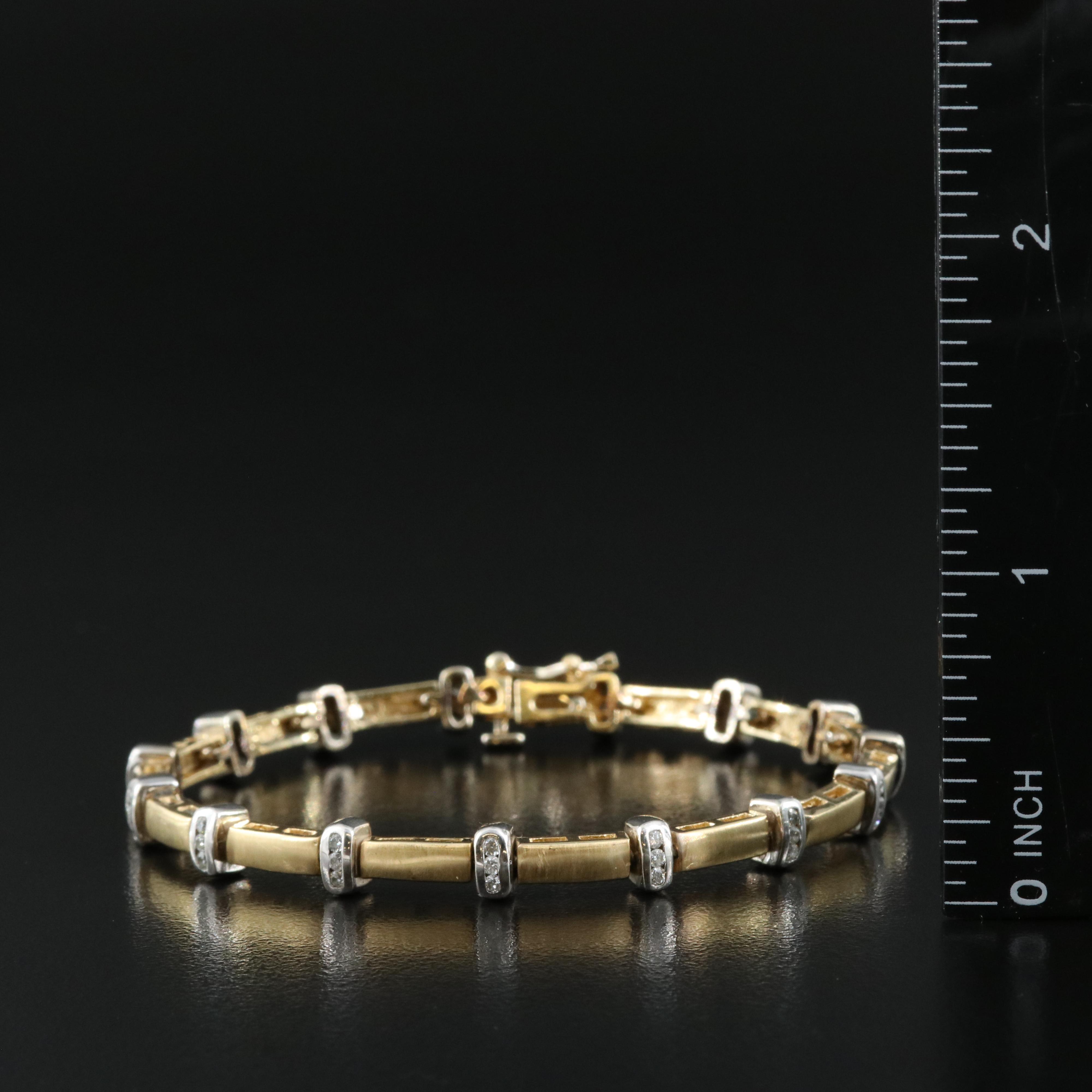 14K Two-Tone 0.50 CTW Diamond Bracelet