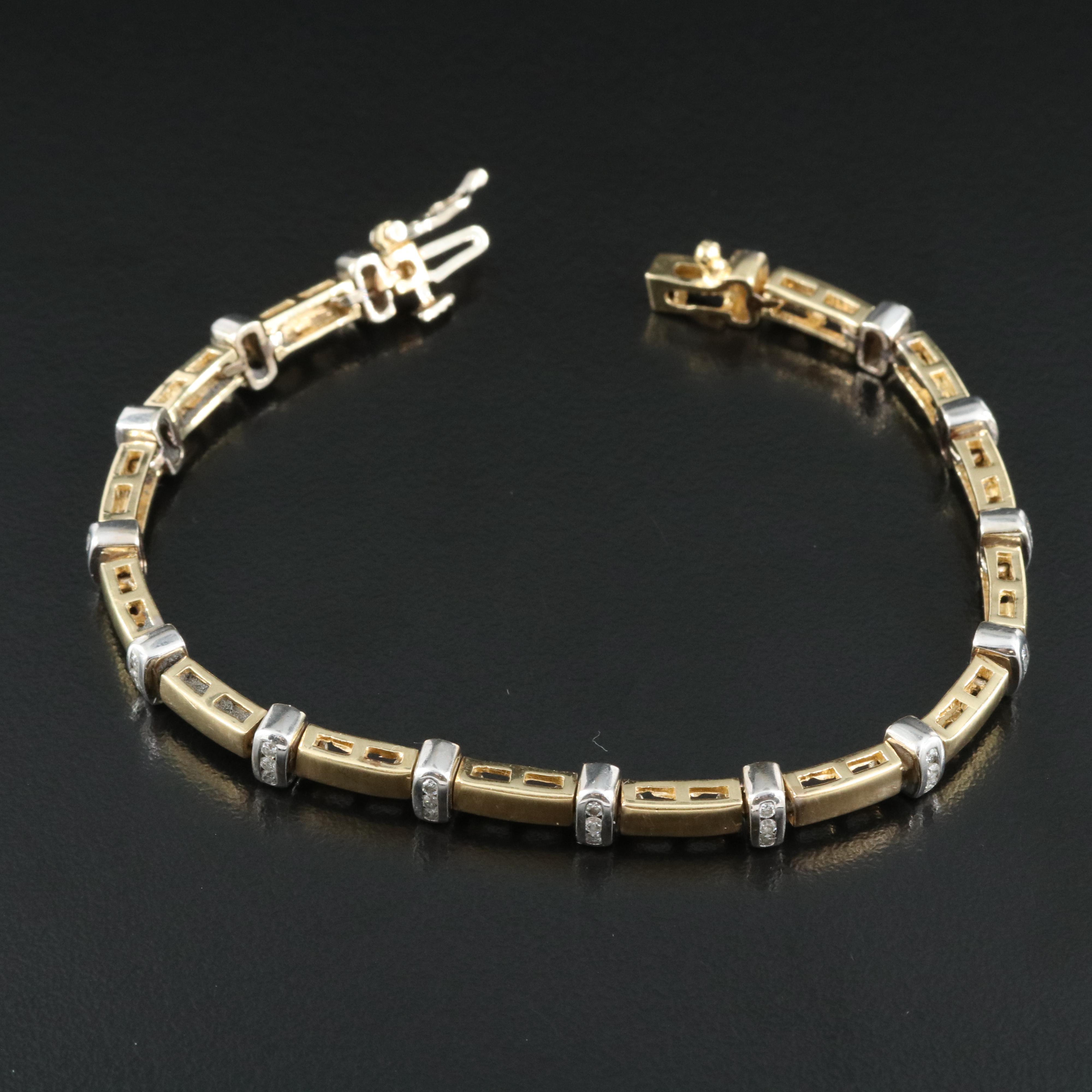 14K Two-Tone 0.50 CTW Diamond Bracelet