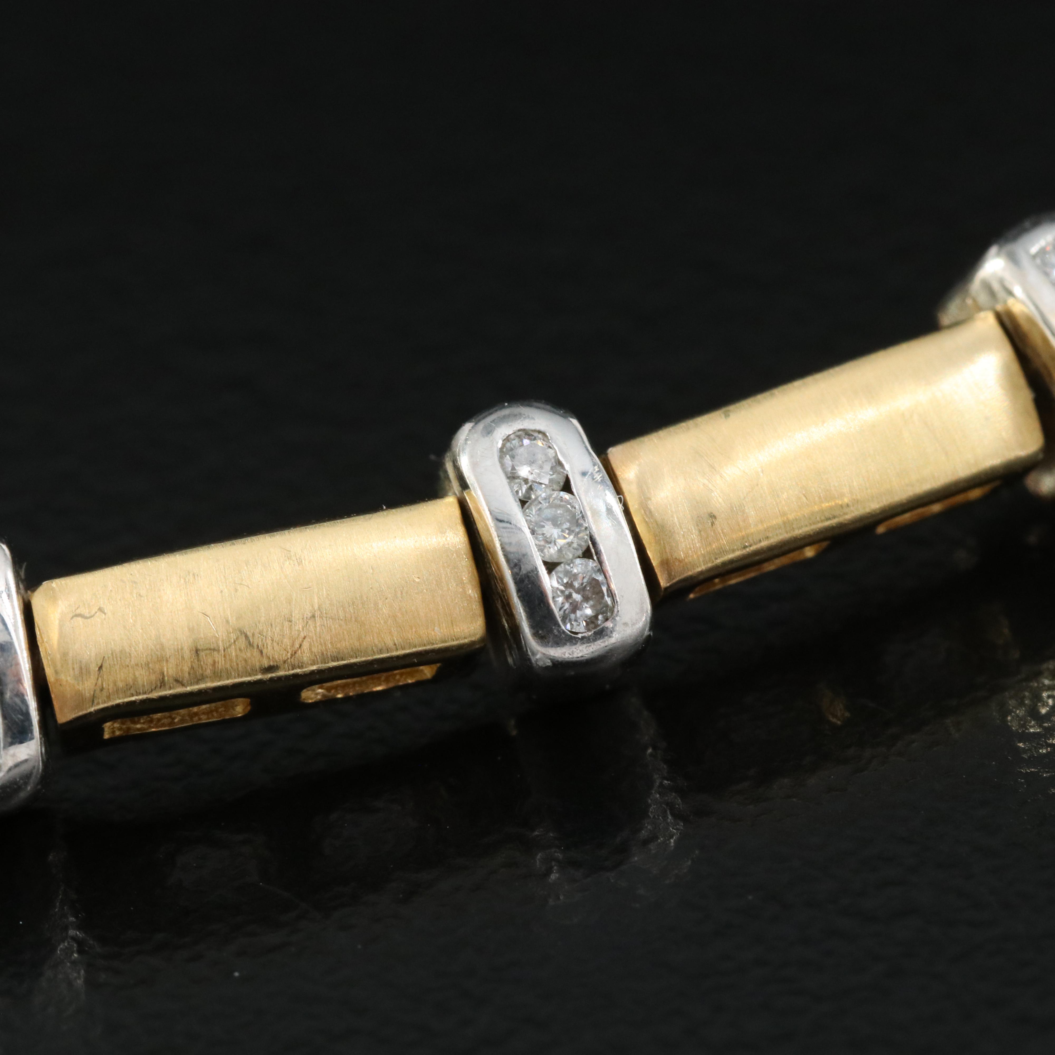 14K Two-Tone 0.50 CTW Diamond Bracelet